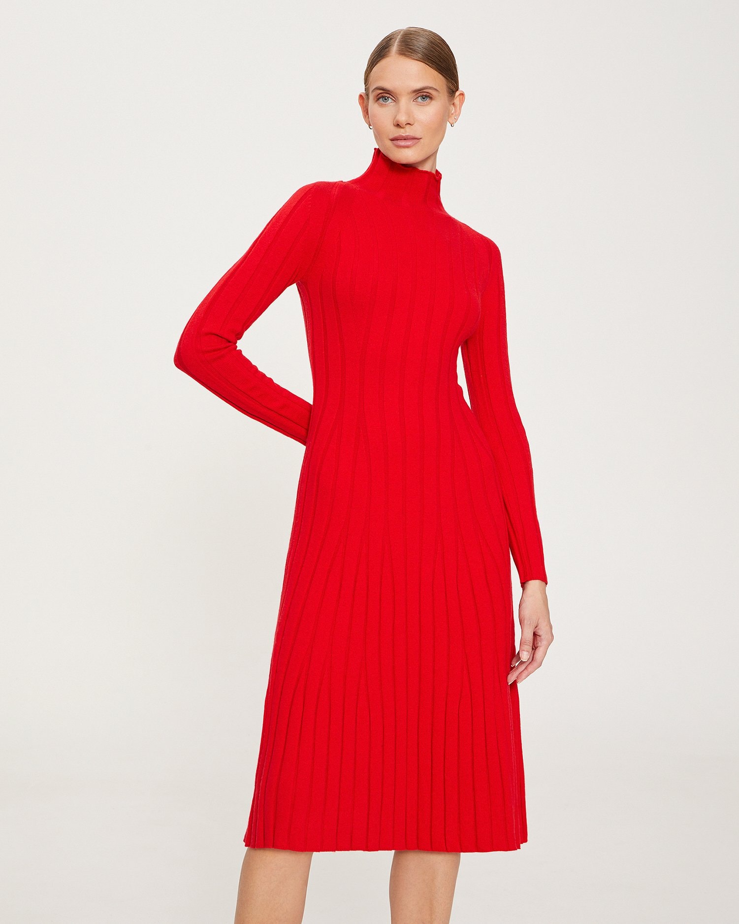 Red wool dress, Red — photo 2