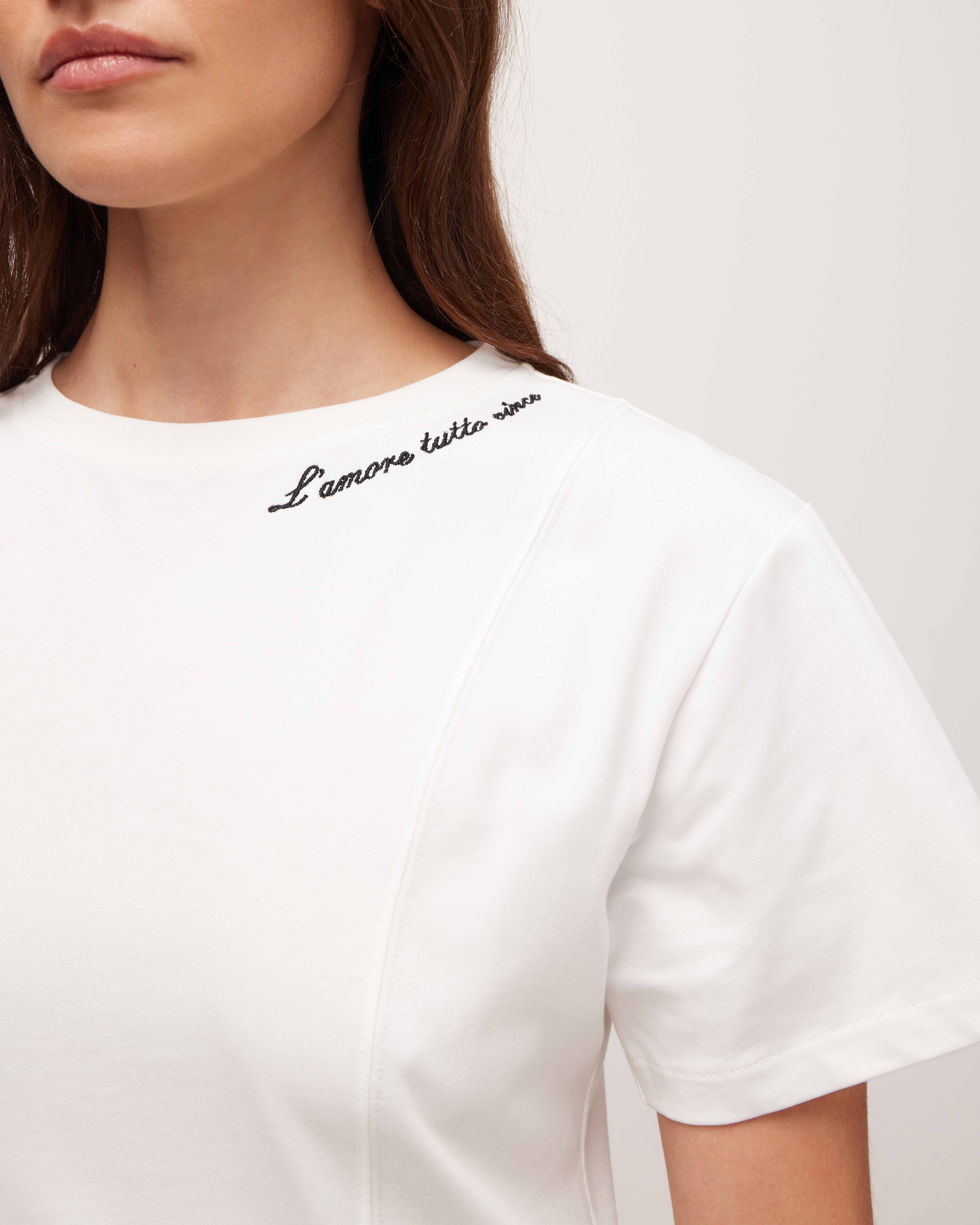 Fitted T-shirt, White — photo 5