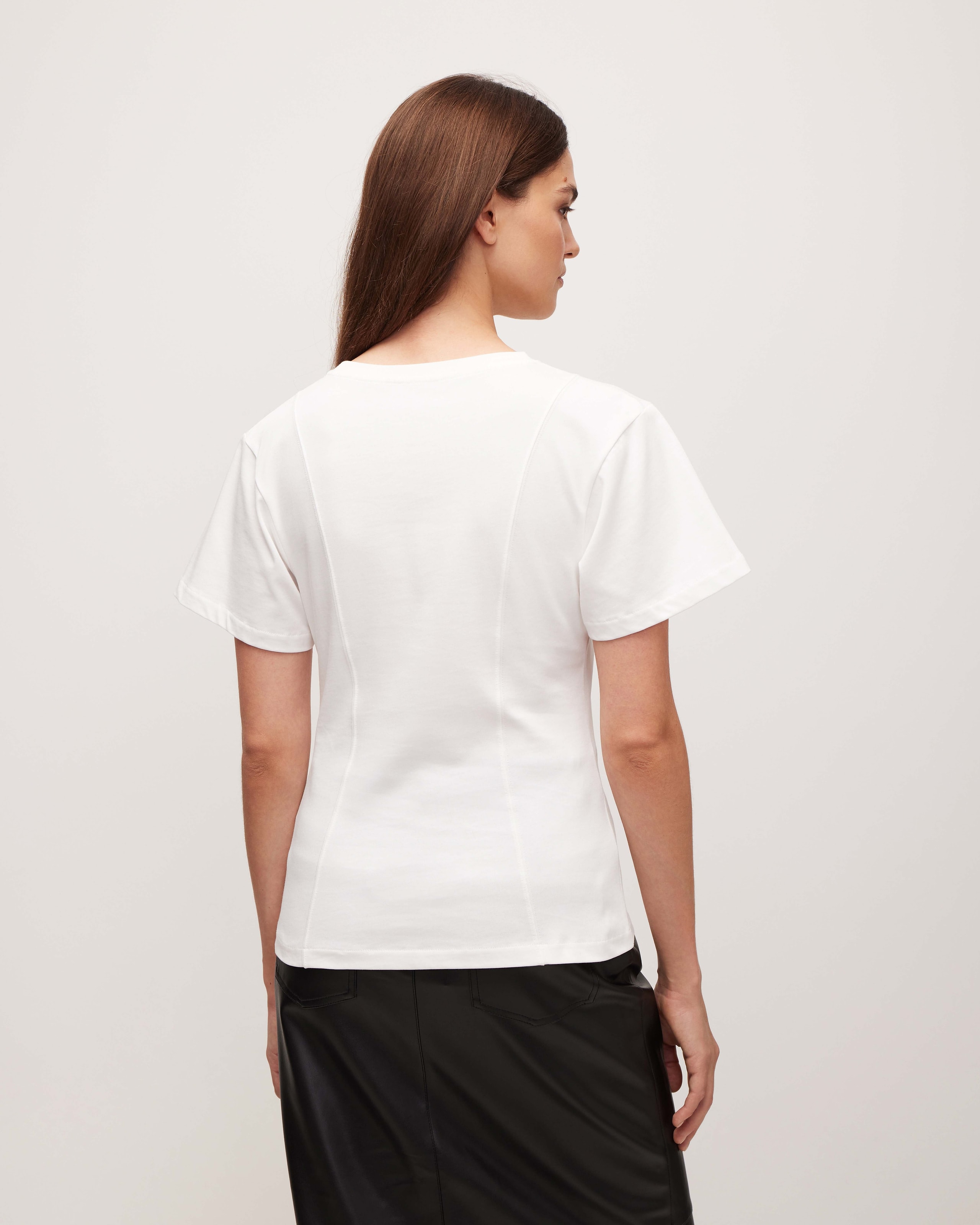 Fitted T-shirt, White — photo 3