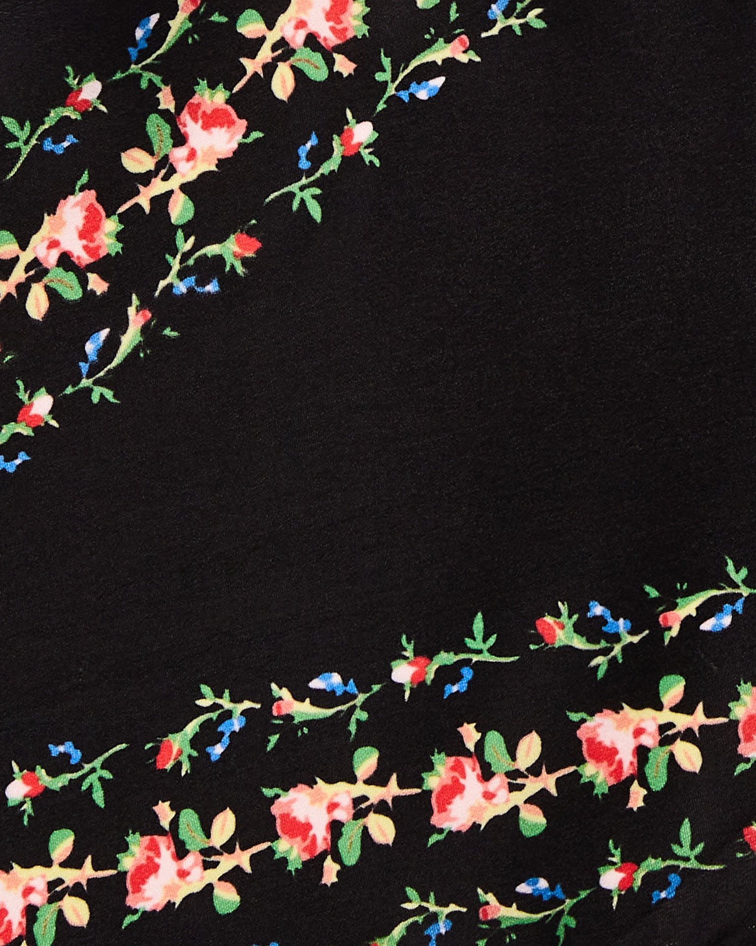 Black scarf with a print, Multicolour — photo 2