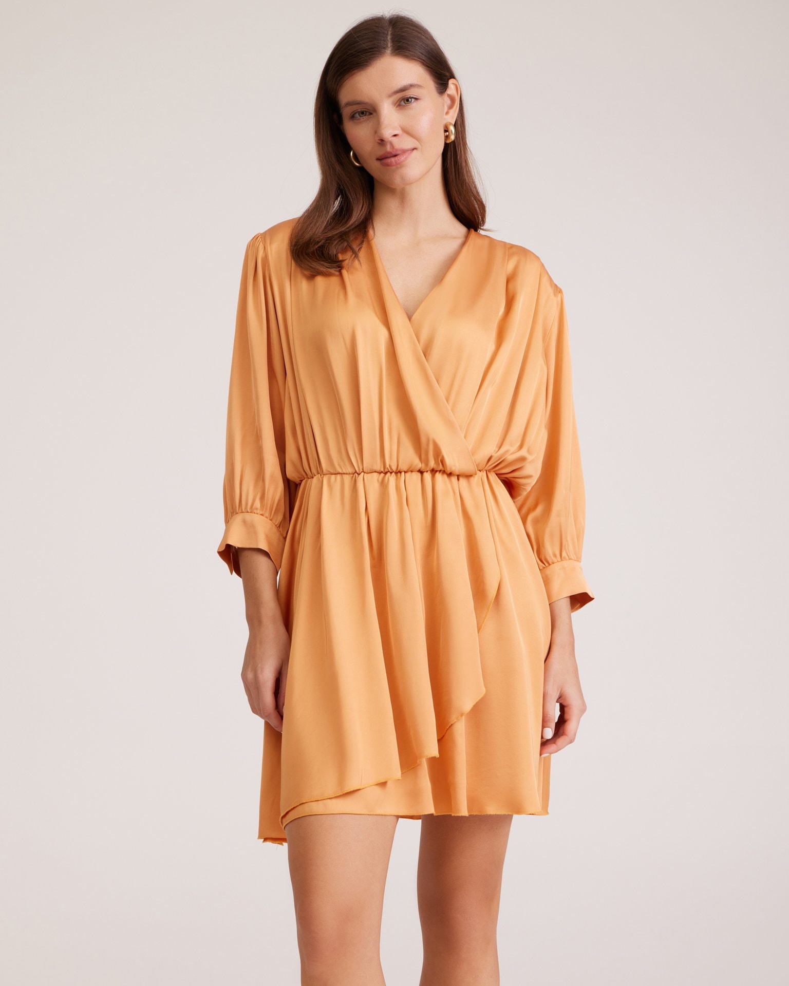 V-neck dress, Orange — photo 5