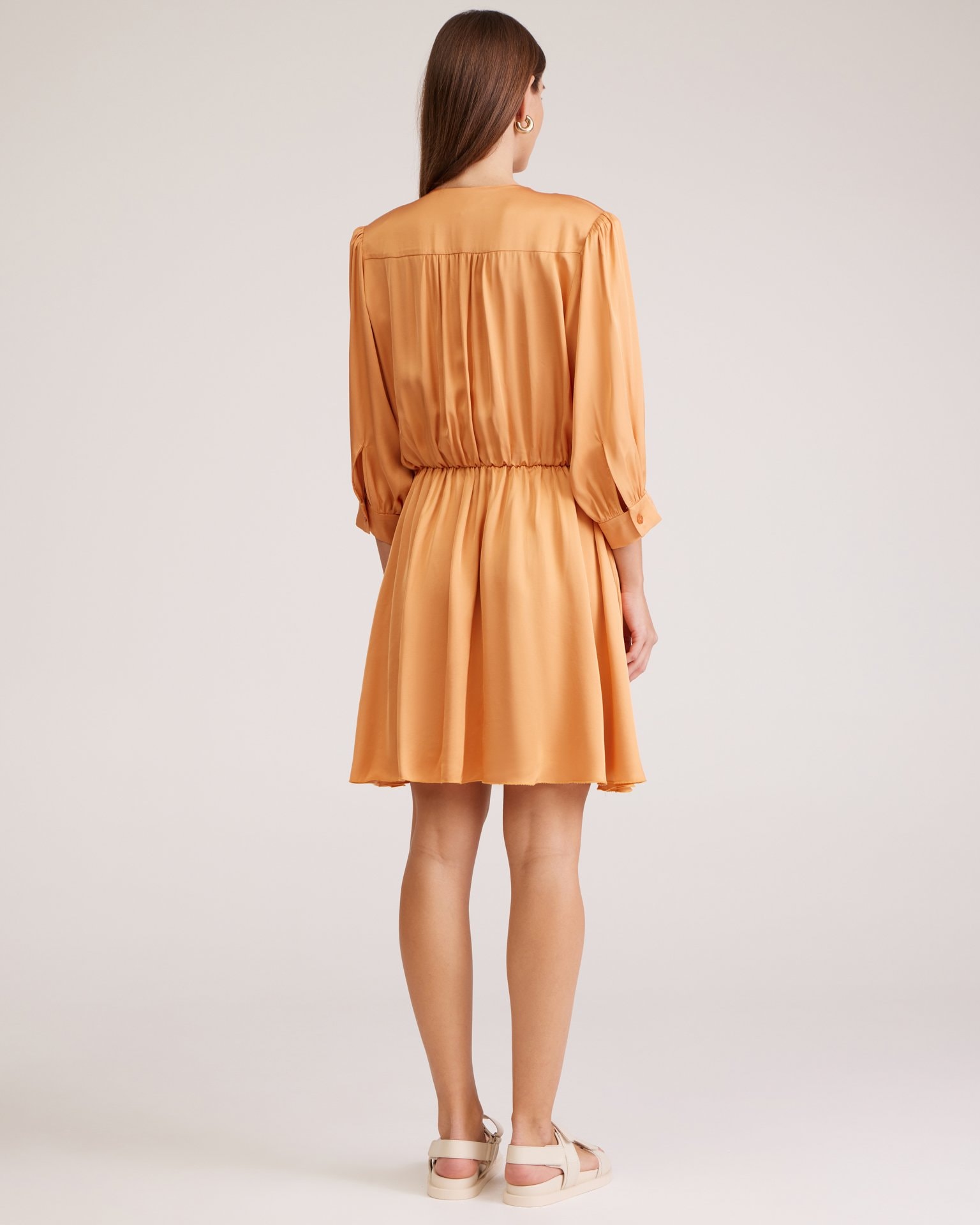 V-neck dress, Orange — photo 3