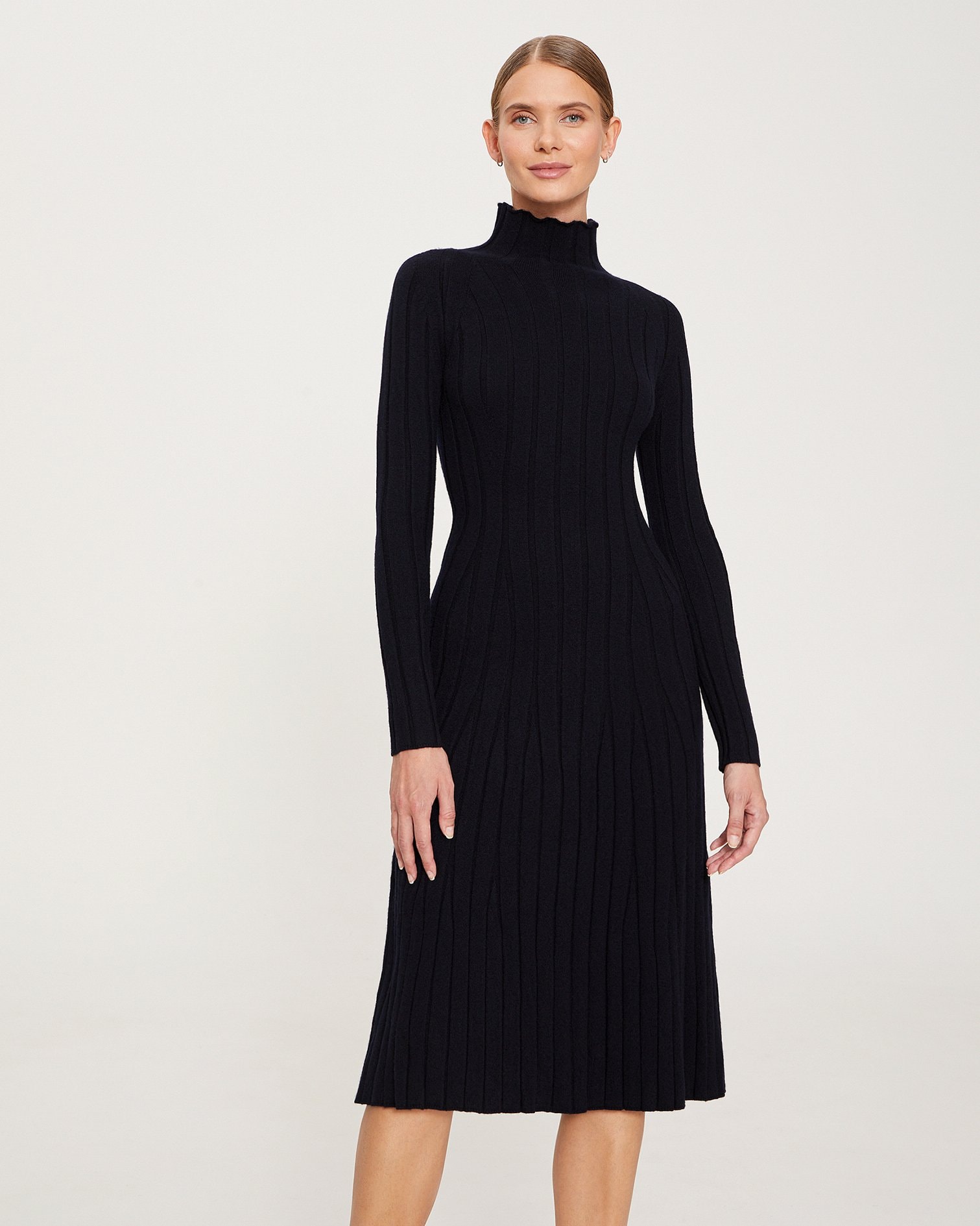 Black midi dress, Black