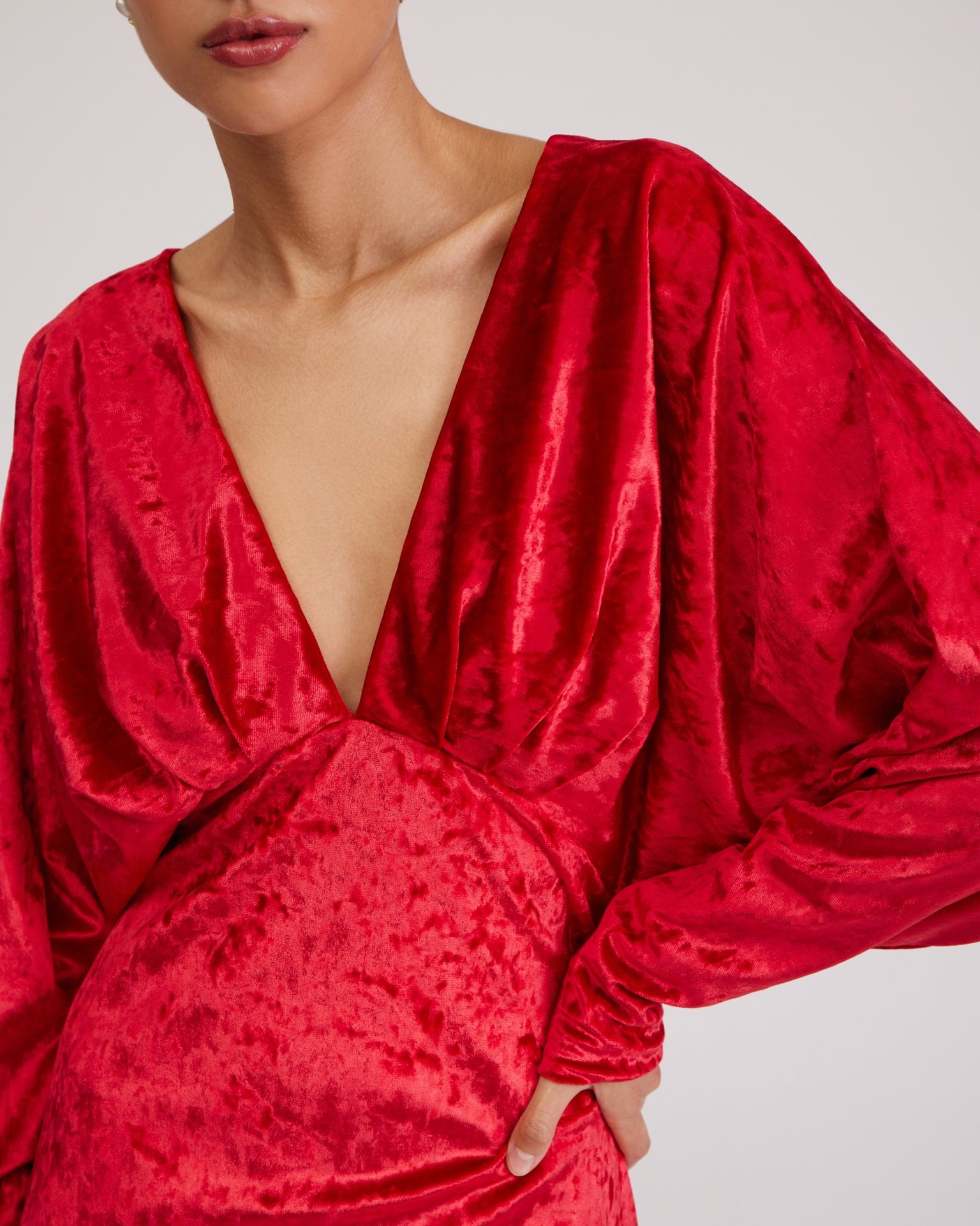 Red Velvet Dress, Red — photo 8