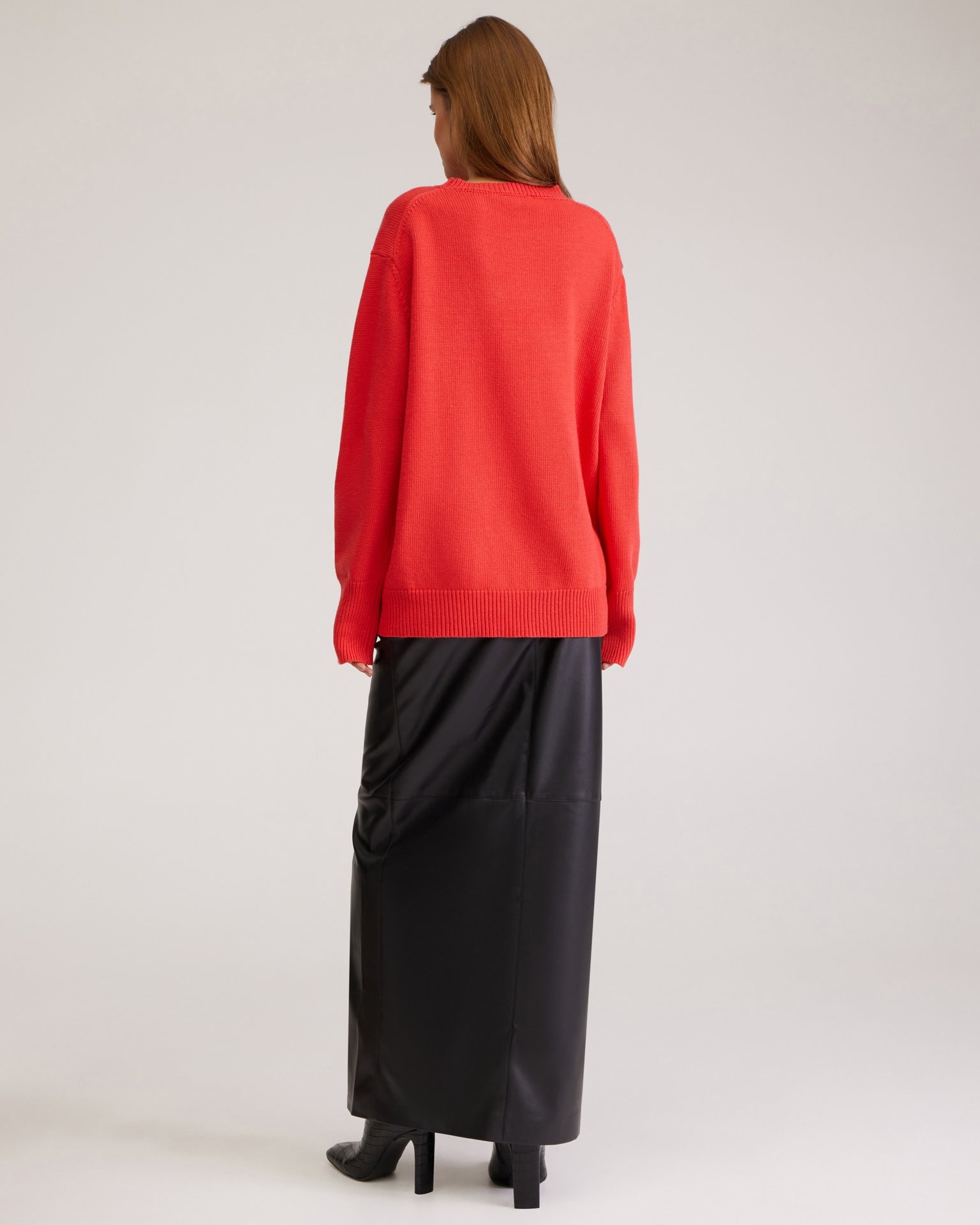Oversize red jumper, Red — photo 4