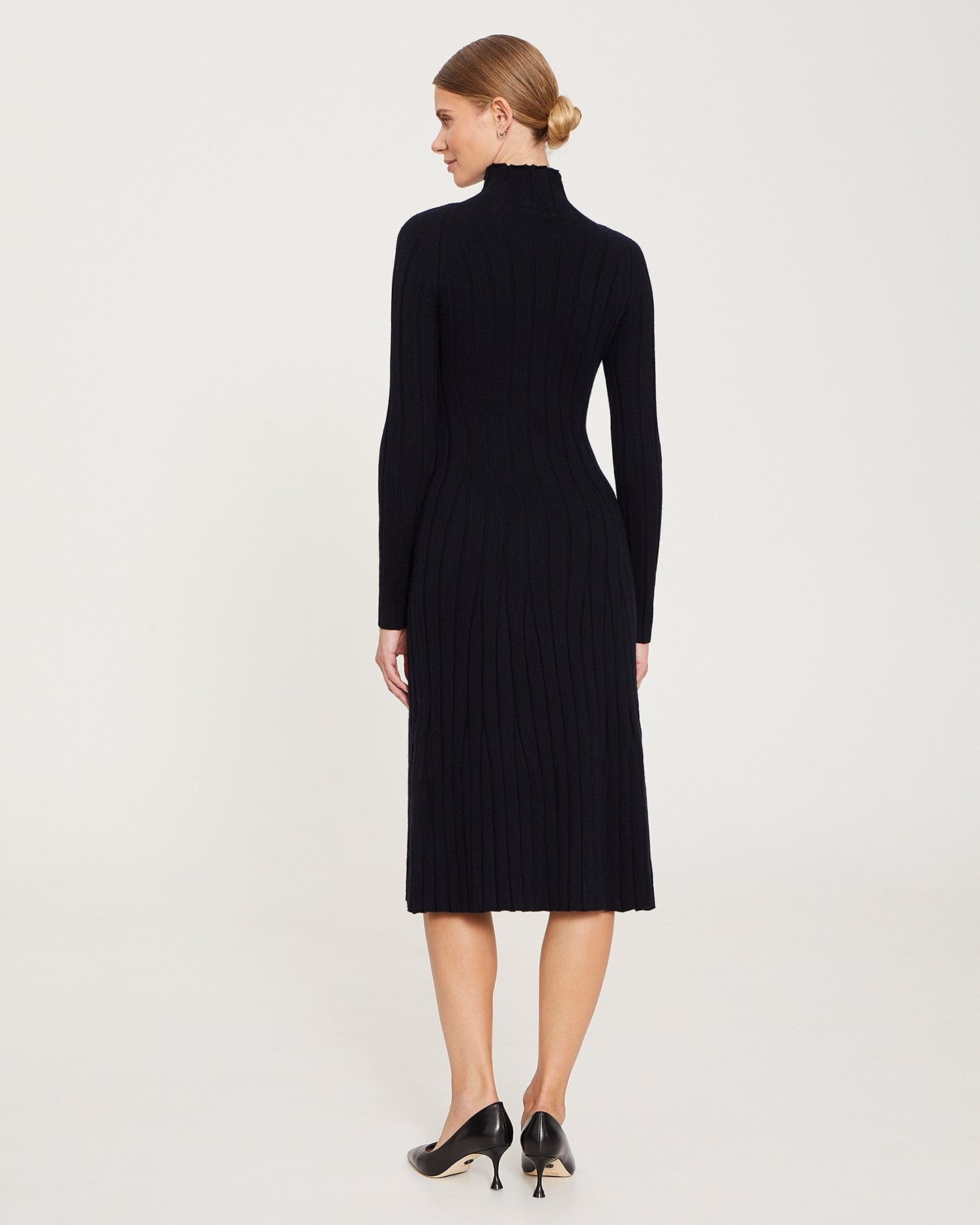 Black midi dress, Black — photo 4