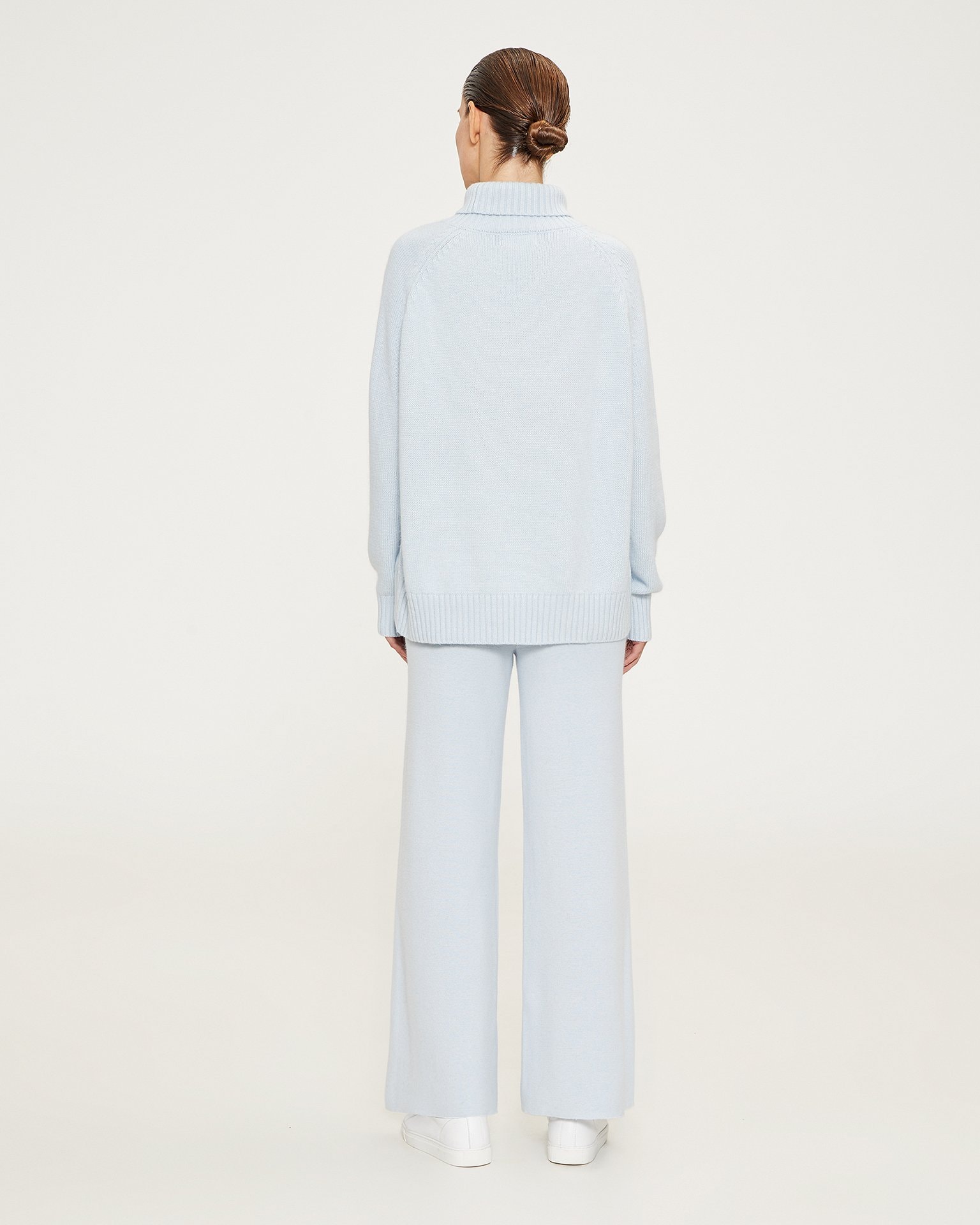 Flared Trouser Suit, Light Blue — photo 3