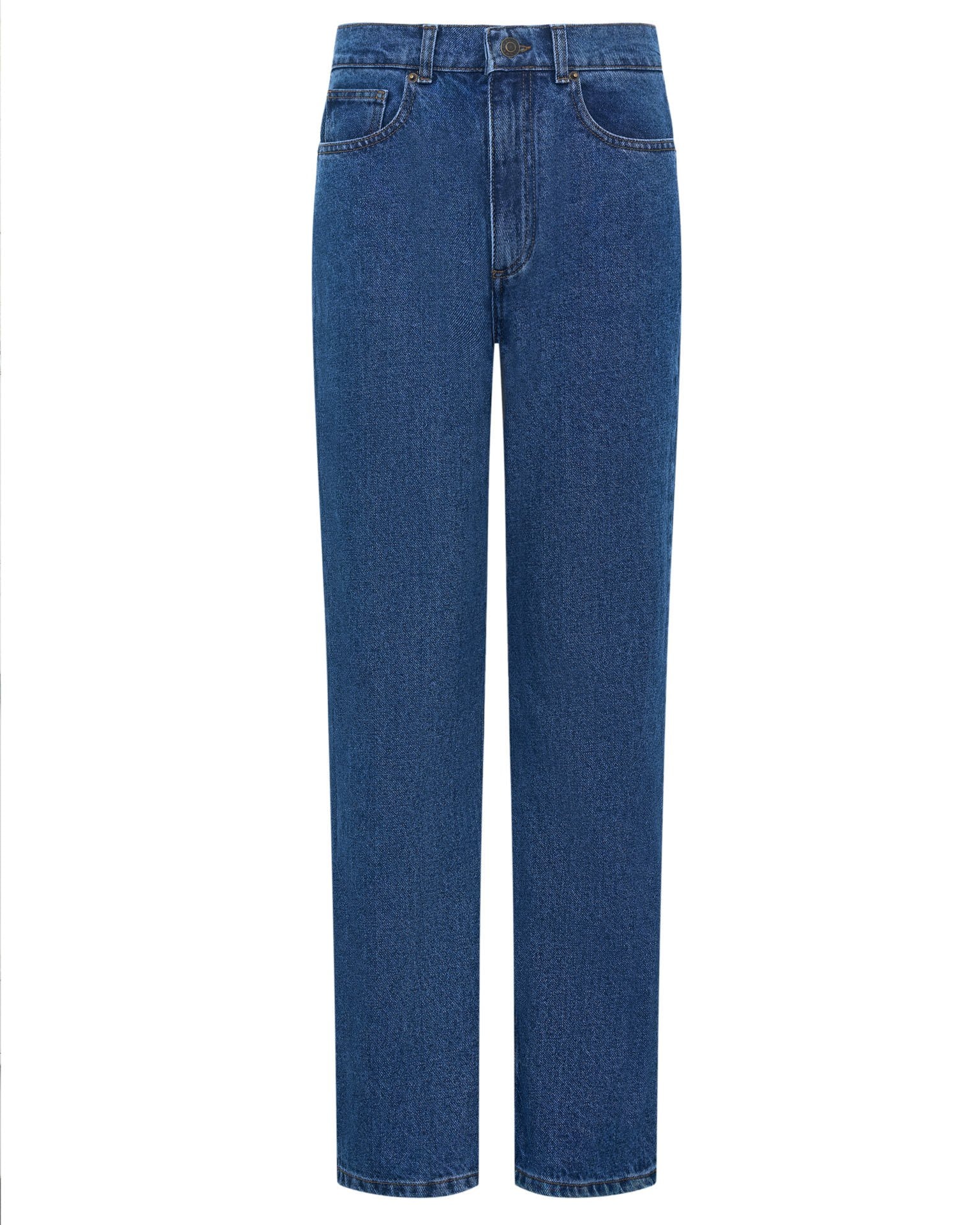Straight blue jeans, Blue — photo 9