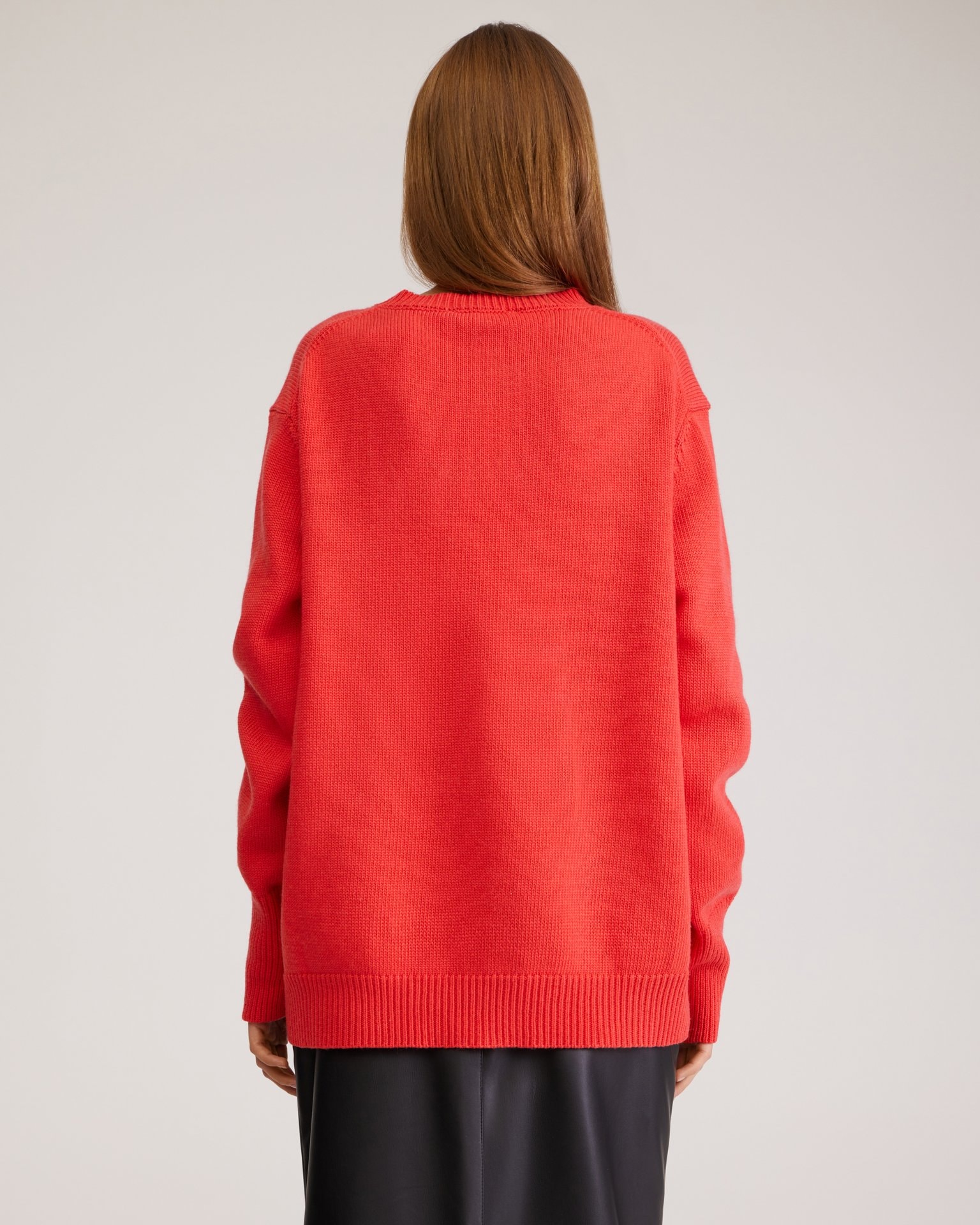 Oversize red jumper, Red — photo 6