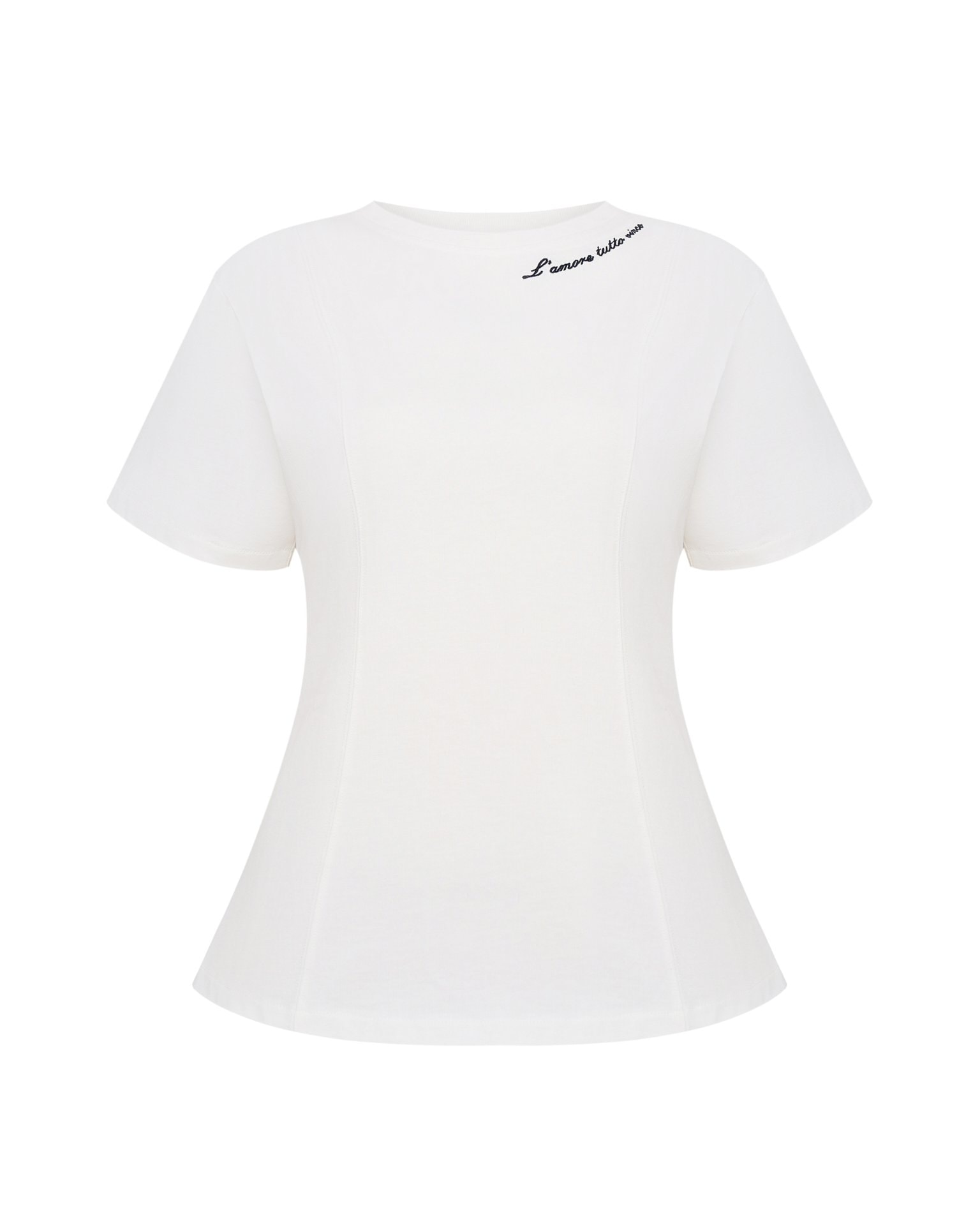 Fitted T-shirt, White — photo 6