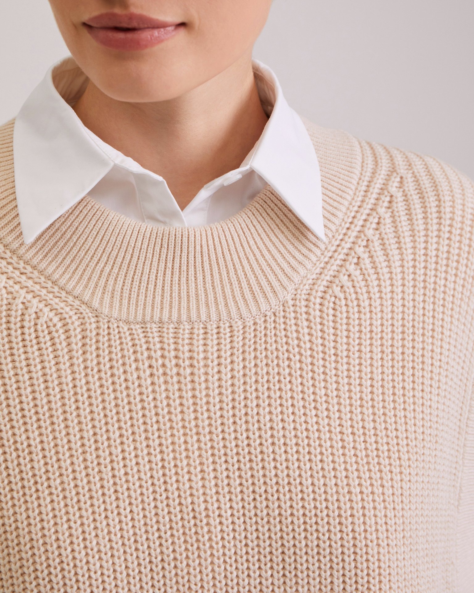 Knitted waistcoat, Beige — photo 5