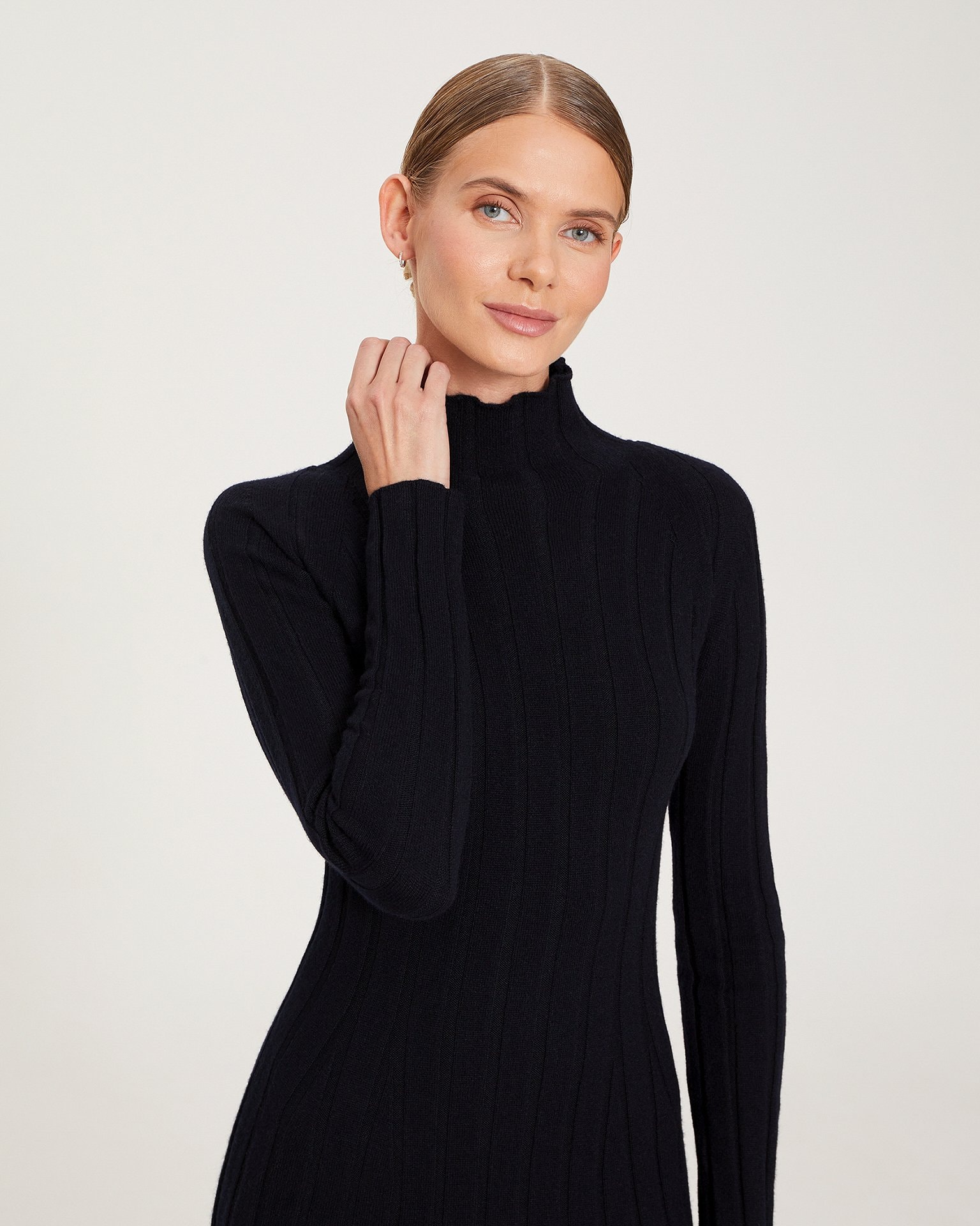Black midi dress, Black — photo 5