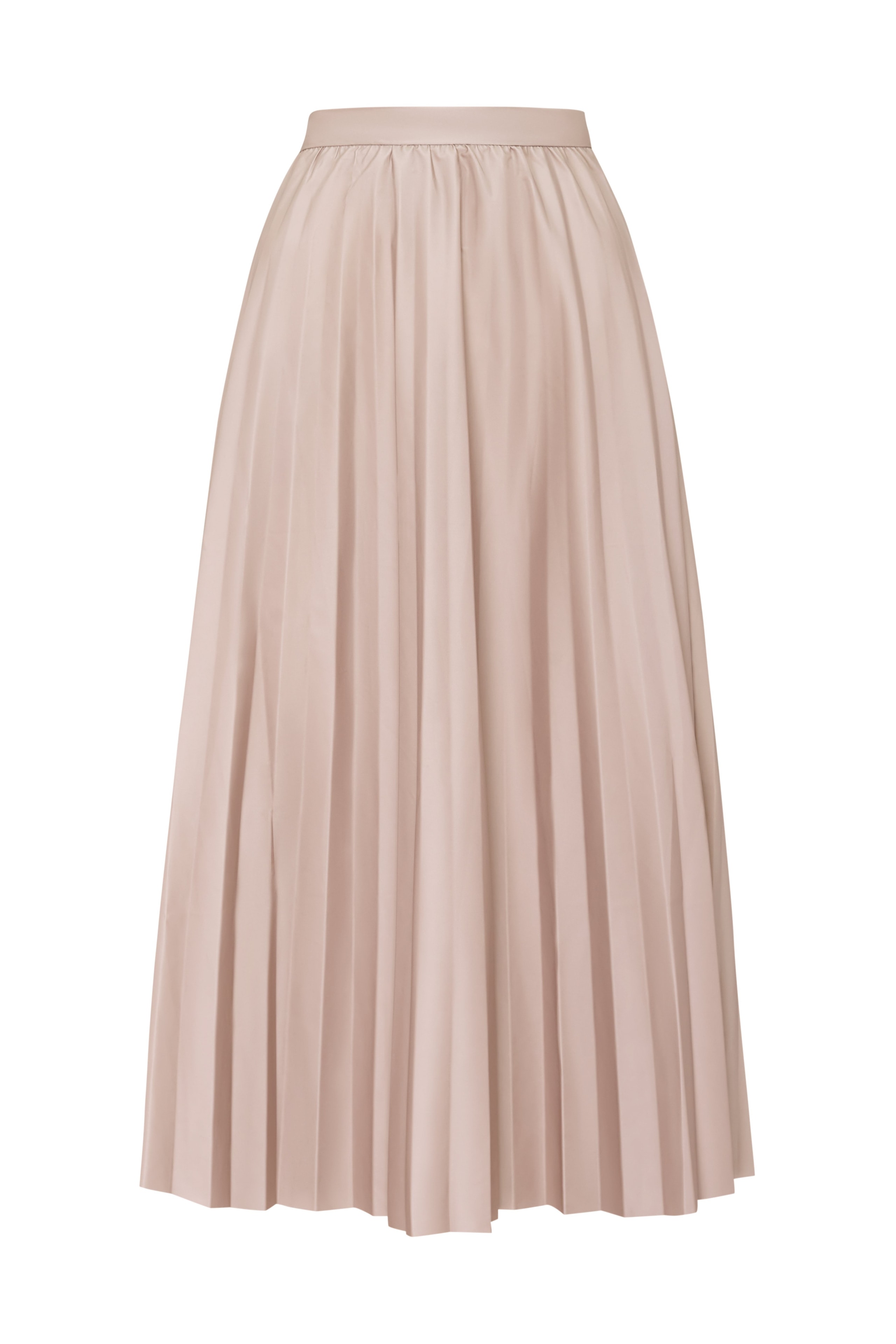 A long pleated skirt in beige, Beige — photo 2