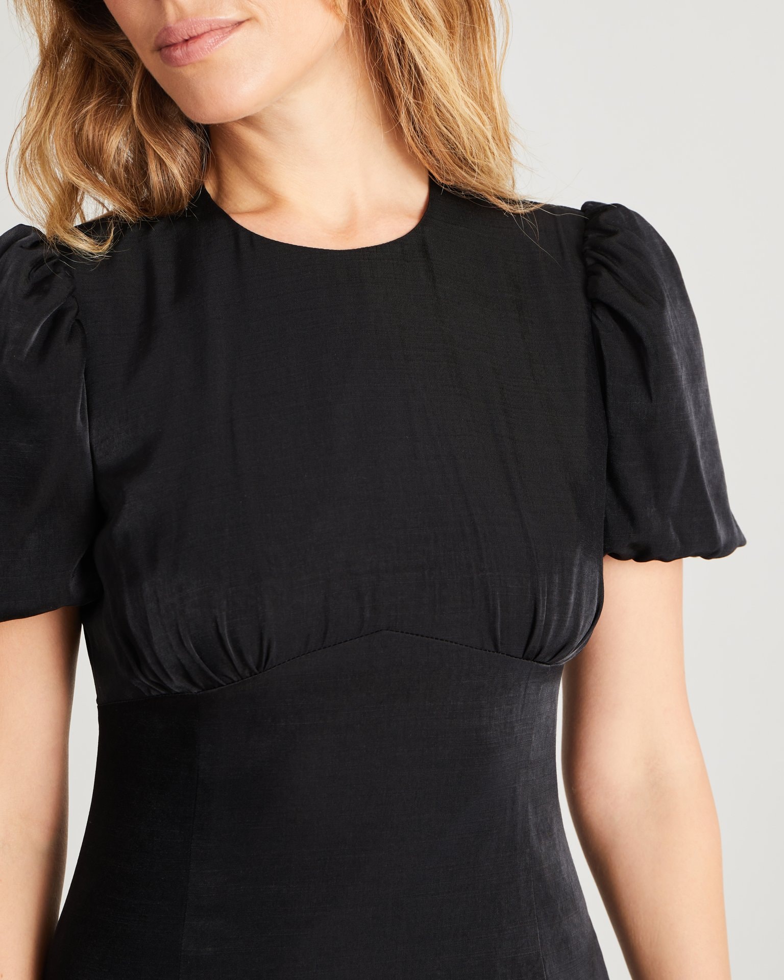 Black fitted dress, Black — photo 6
