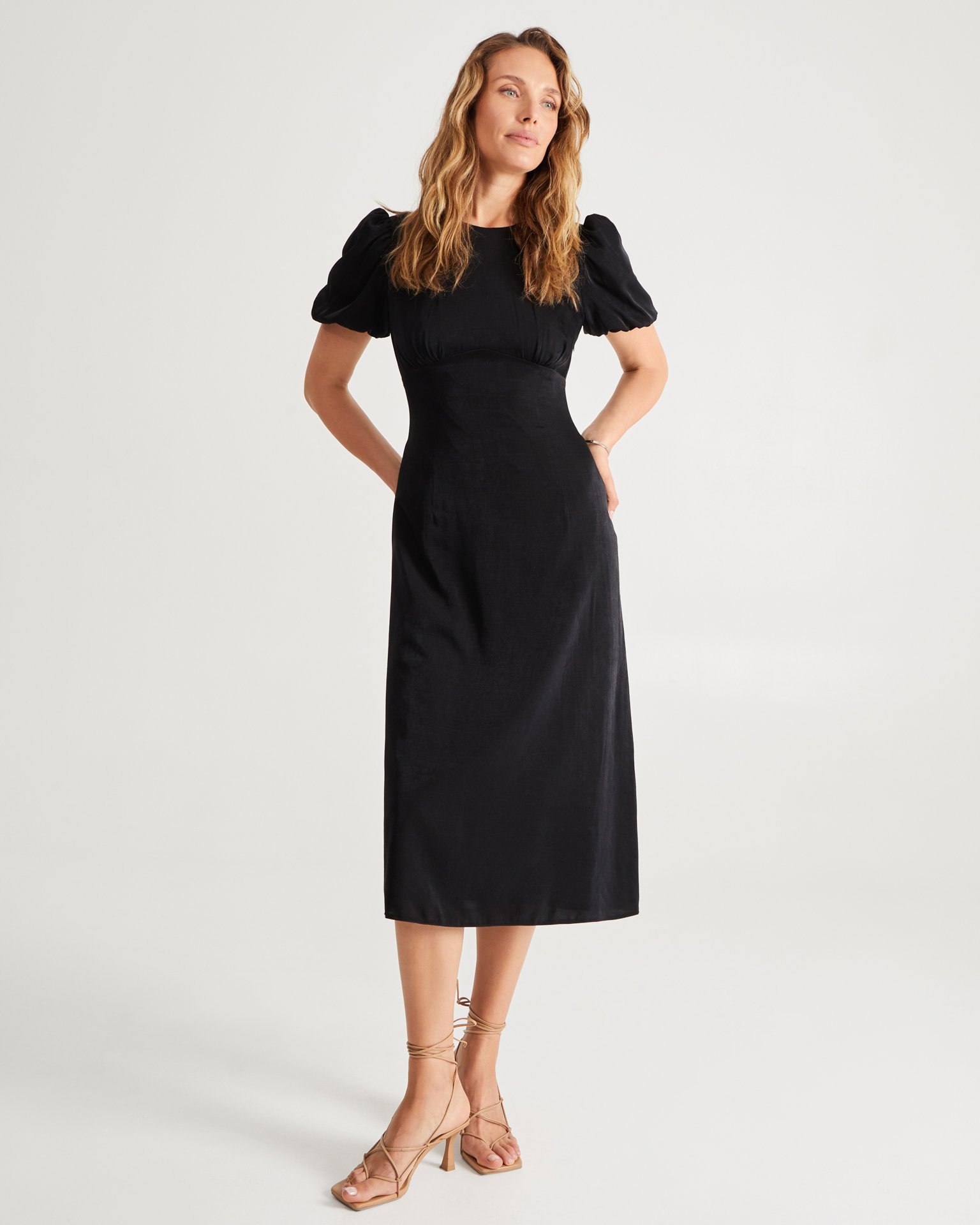 Black fitted dress, Black — photo 2