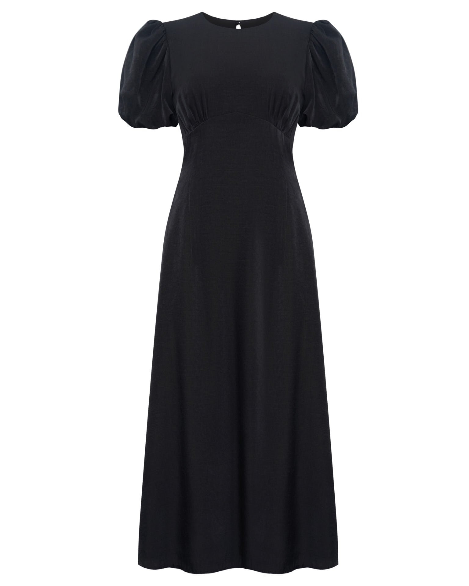 Black fitted dress, Black — photo 7