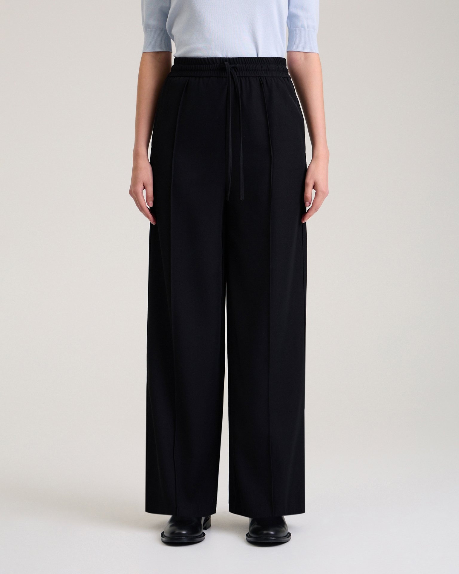 Black palazzo trousers, Black — photo 7