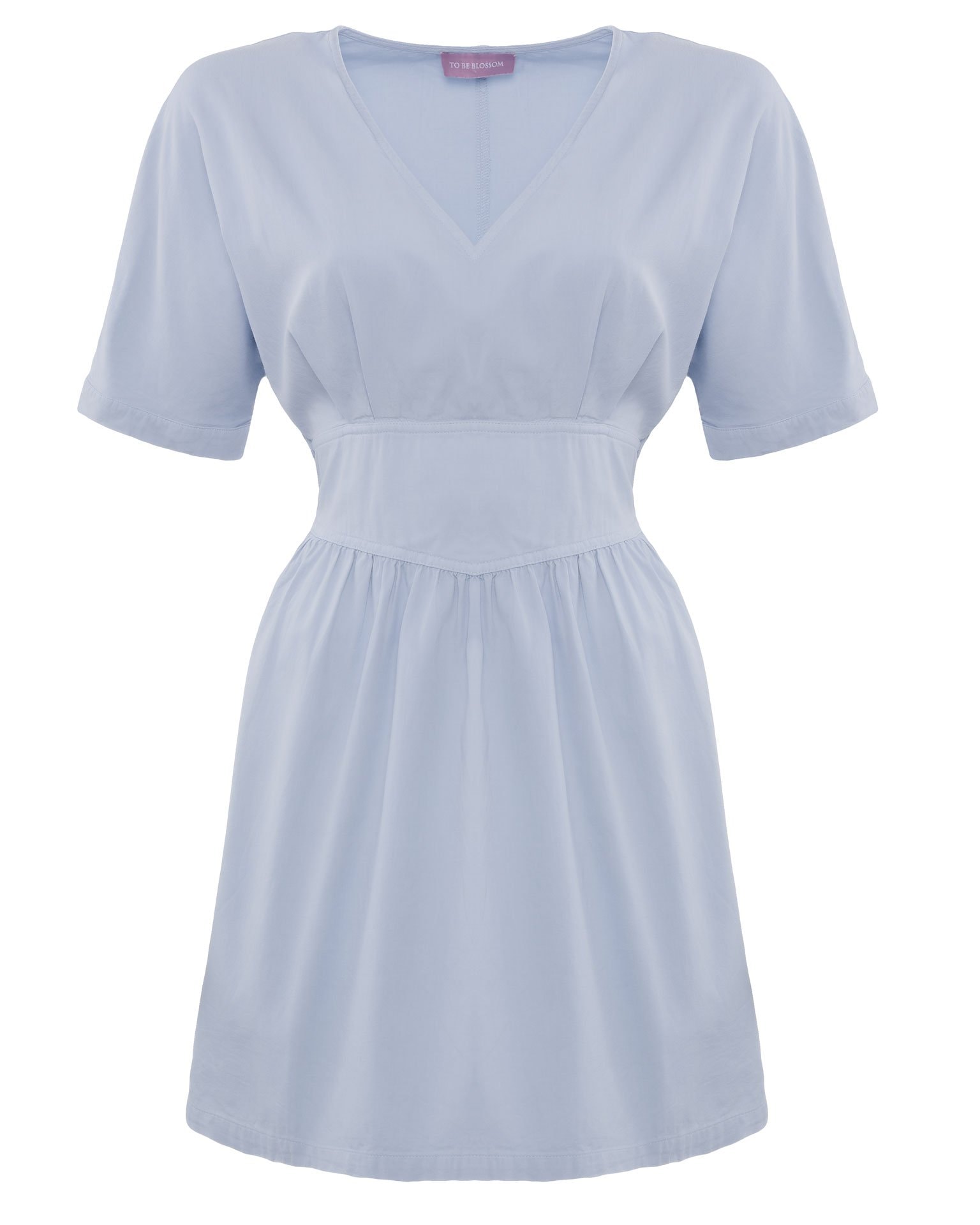 Dress with a waist accent, Sky blue