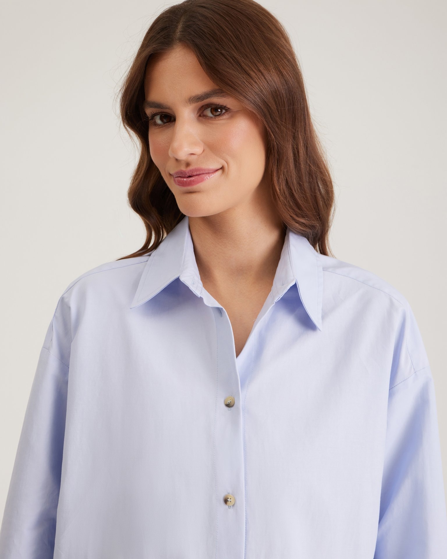 Oversize shirt, Sky Blue — photo 9
