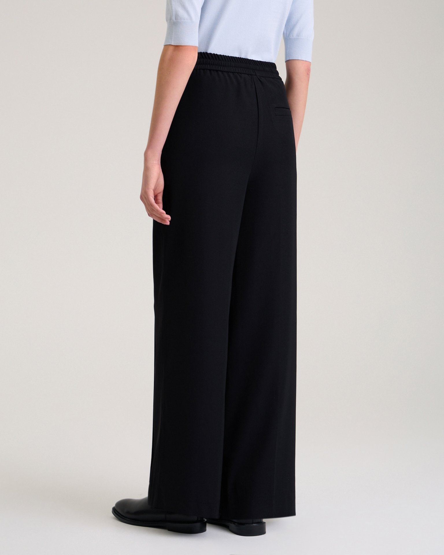 Black palazzo trousers, Black — photo 3