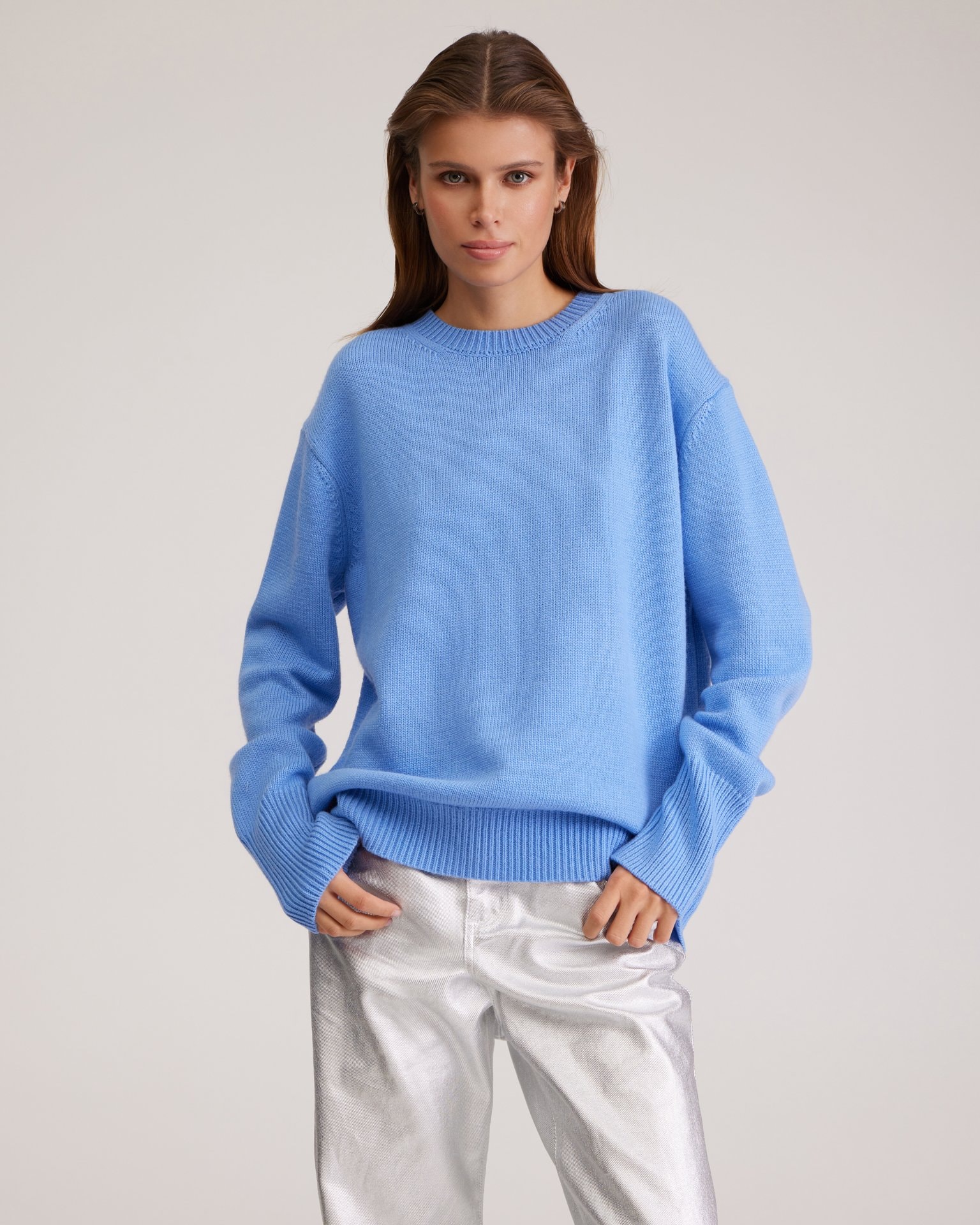 Oversize jumper in blue, Sky Blue