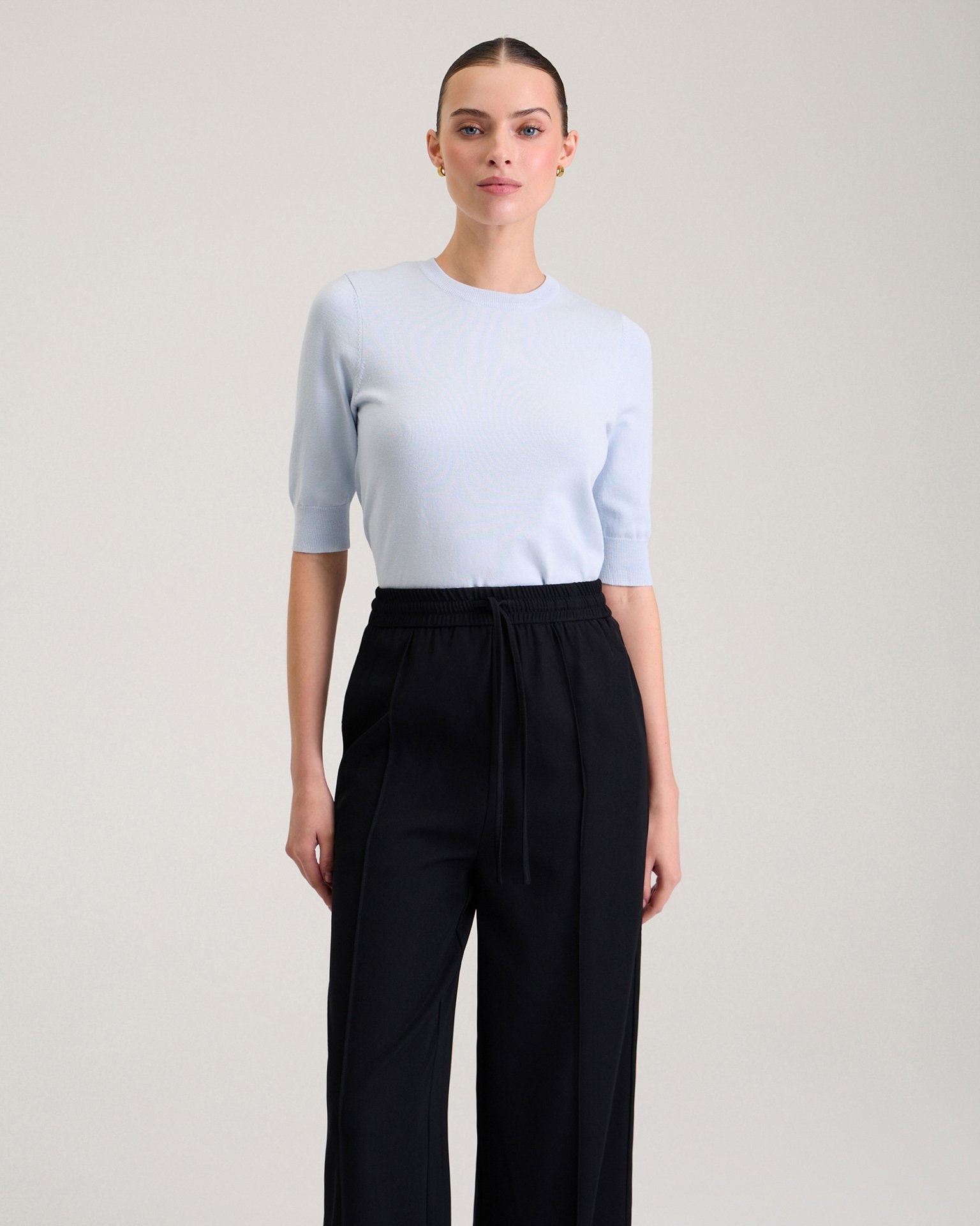 Black palazzo trousers, Black — photo 6