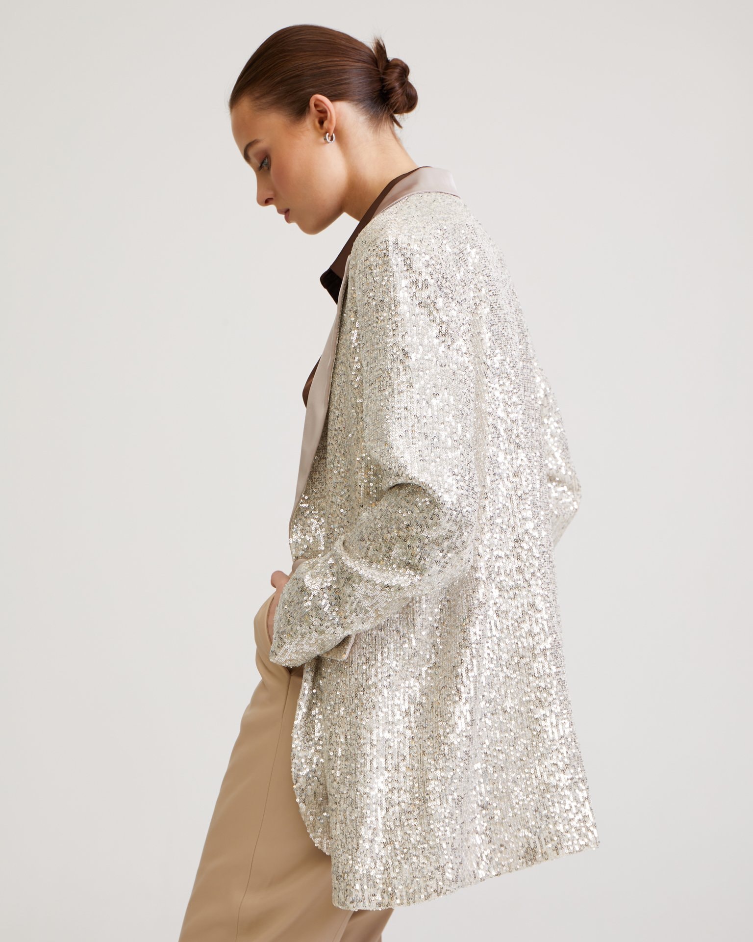 Relaxed-fit blazer, Nude