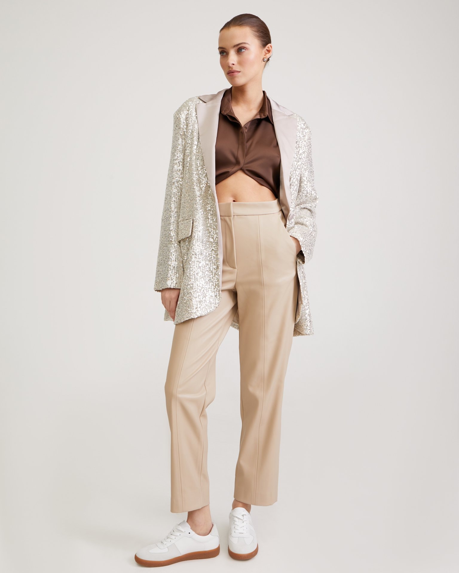 Relaxed-fit blazer, Nude — photo 2