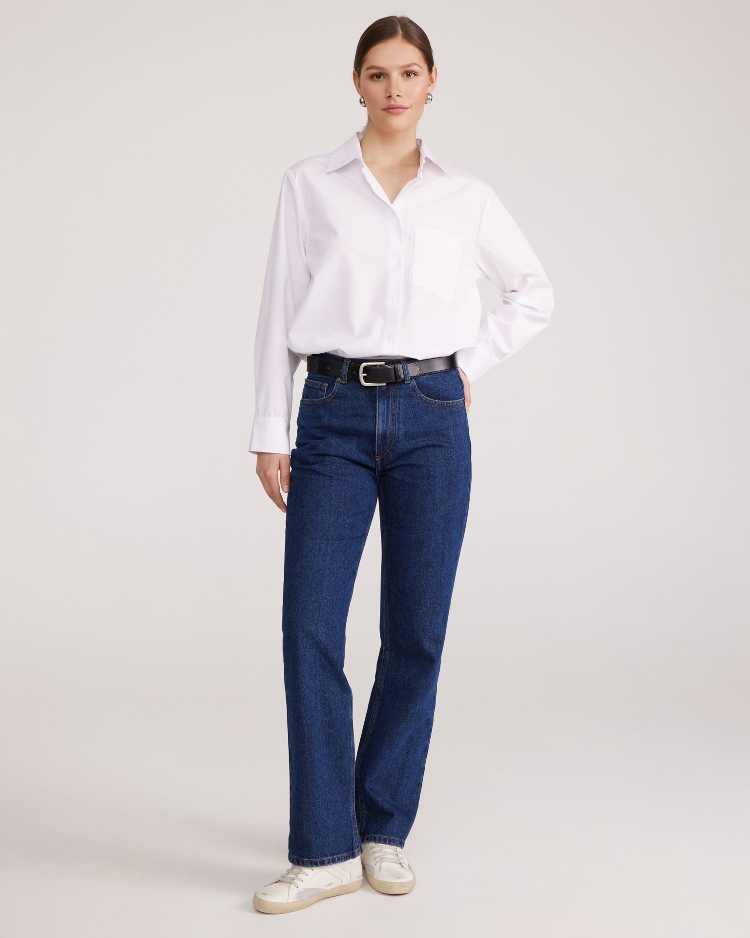A basic white shirt, White — photo 4