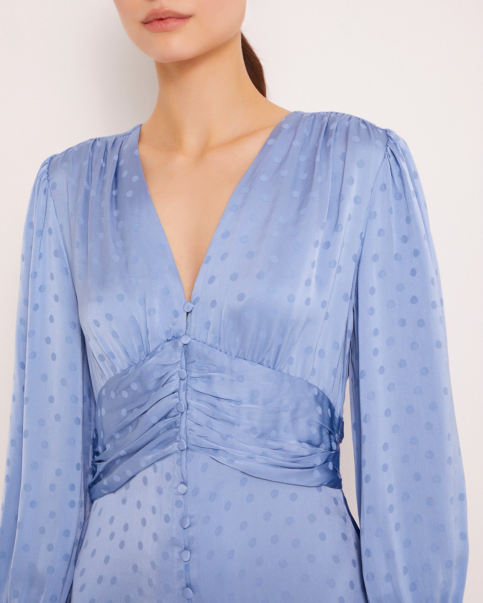 Blue viscose dress, Blue — photo 6