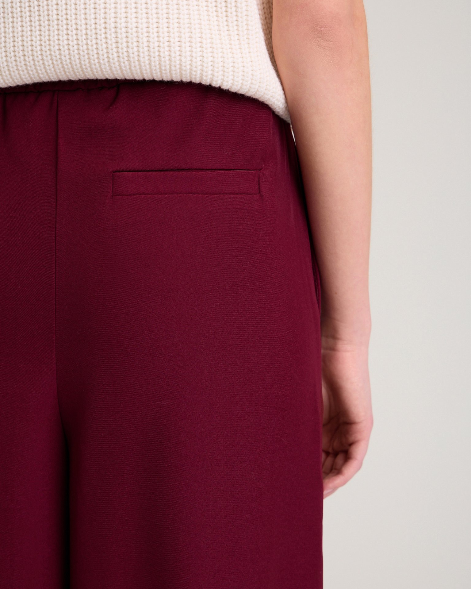 Trousers with textured creases, Red — photo 8