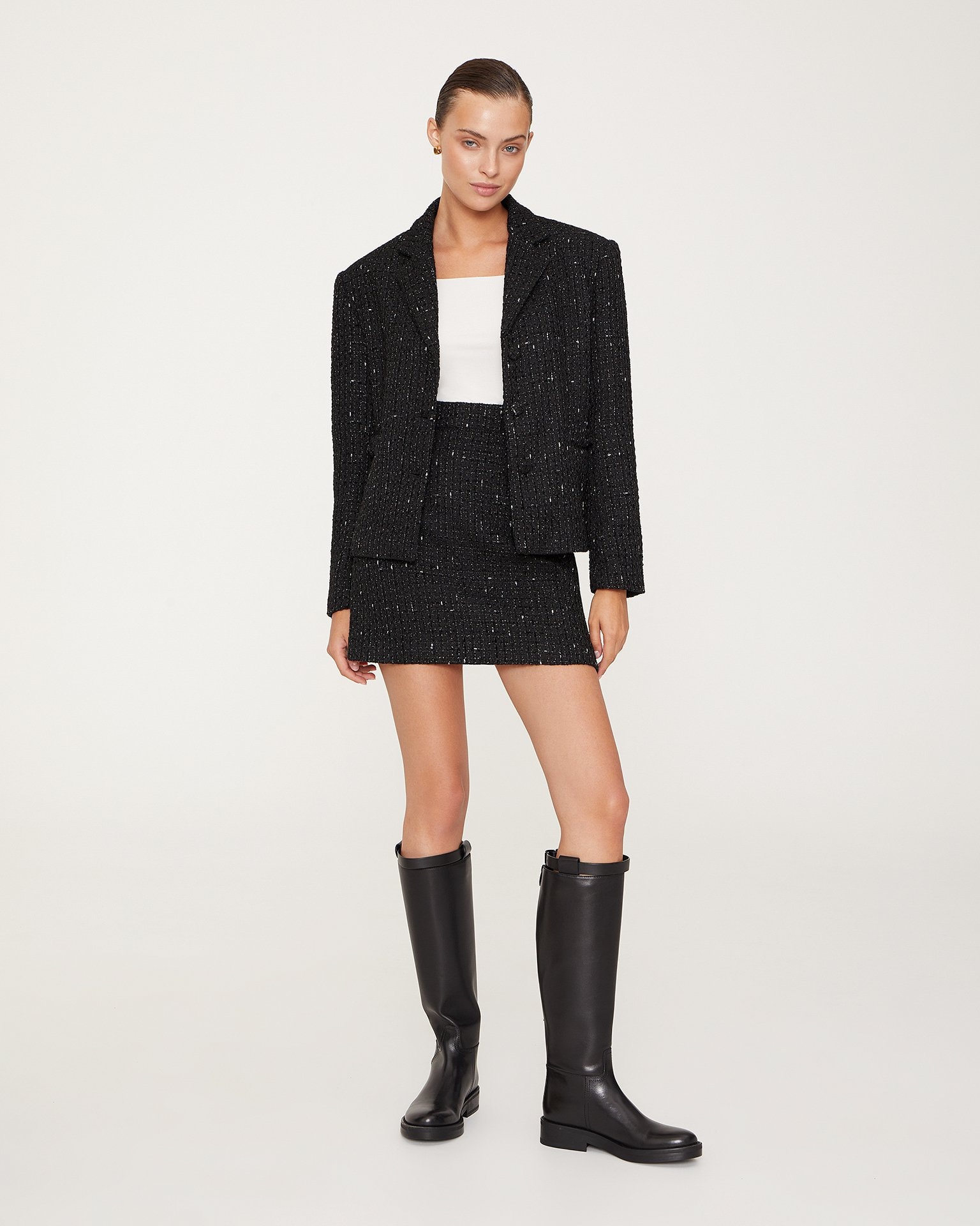 Black mini skirt, Obsidian. — photo 3
