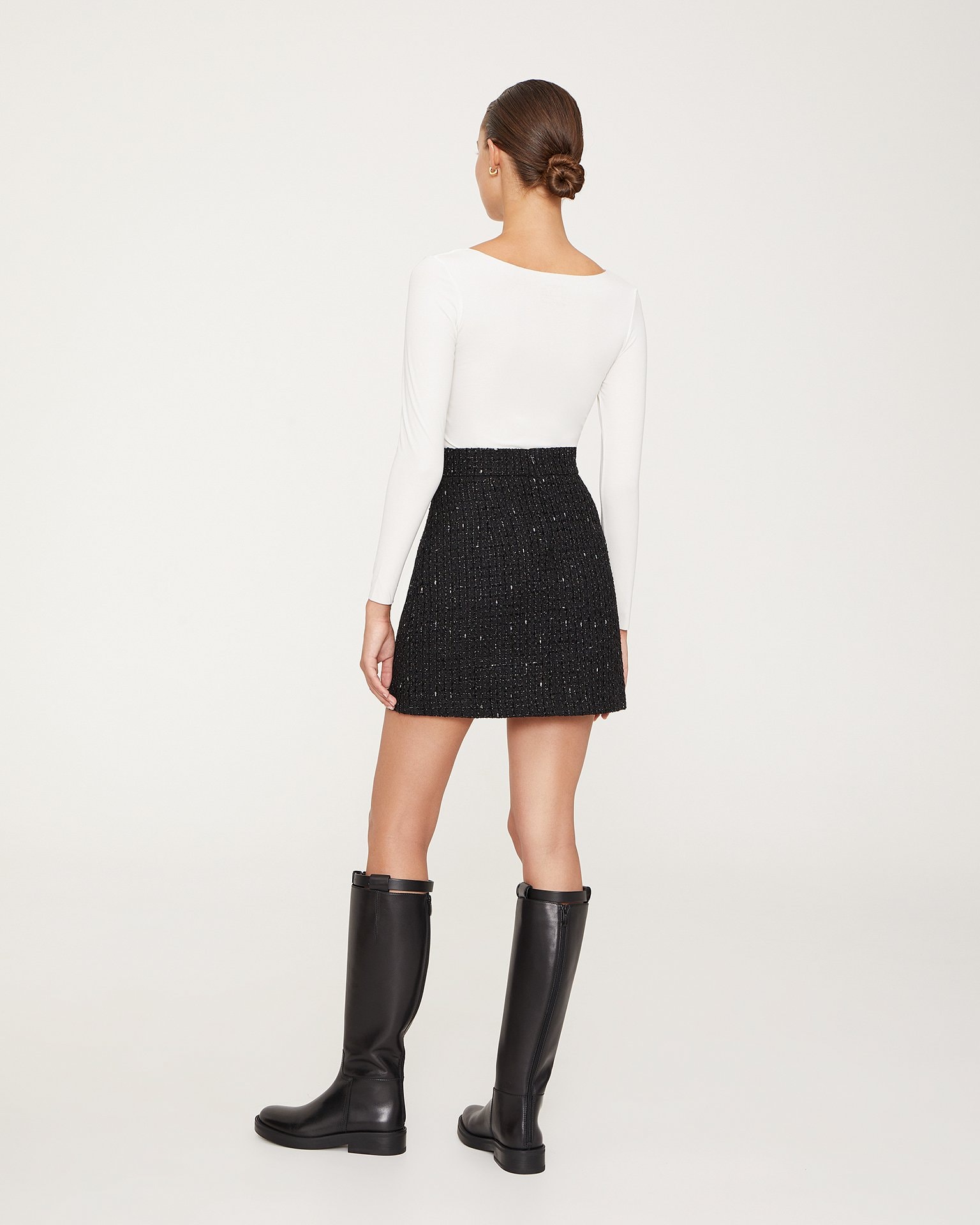Black mini skirt, Obsidian. — photo 4