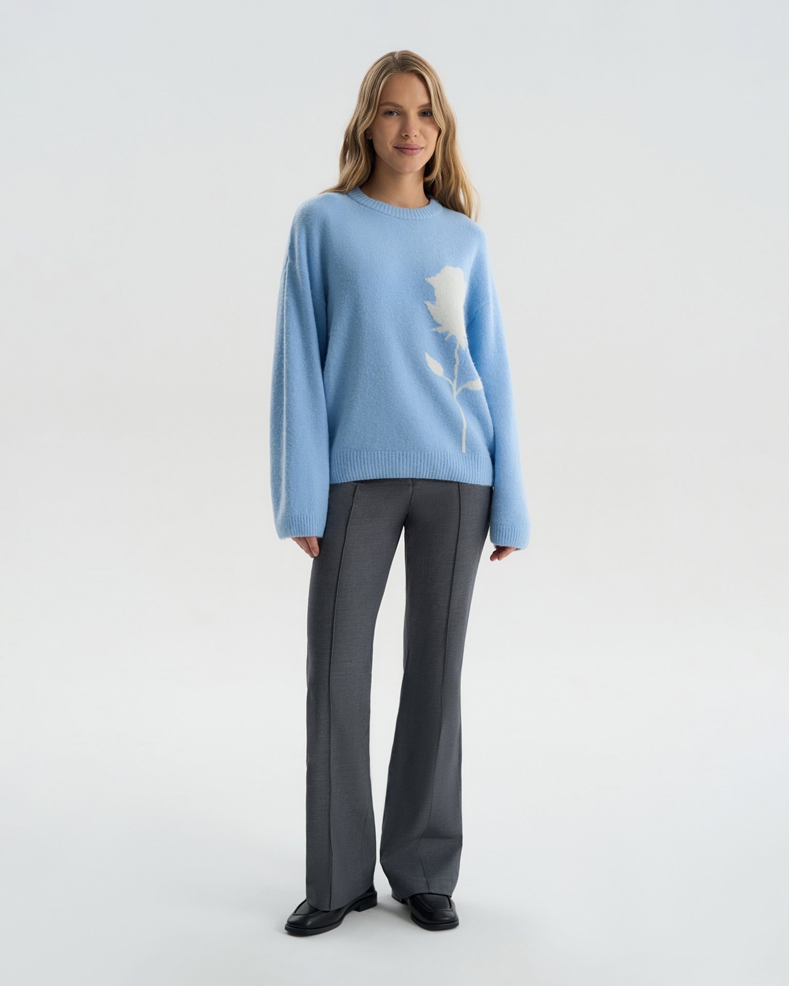 Blended wool jumper, Light Blue — photo 2