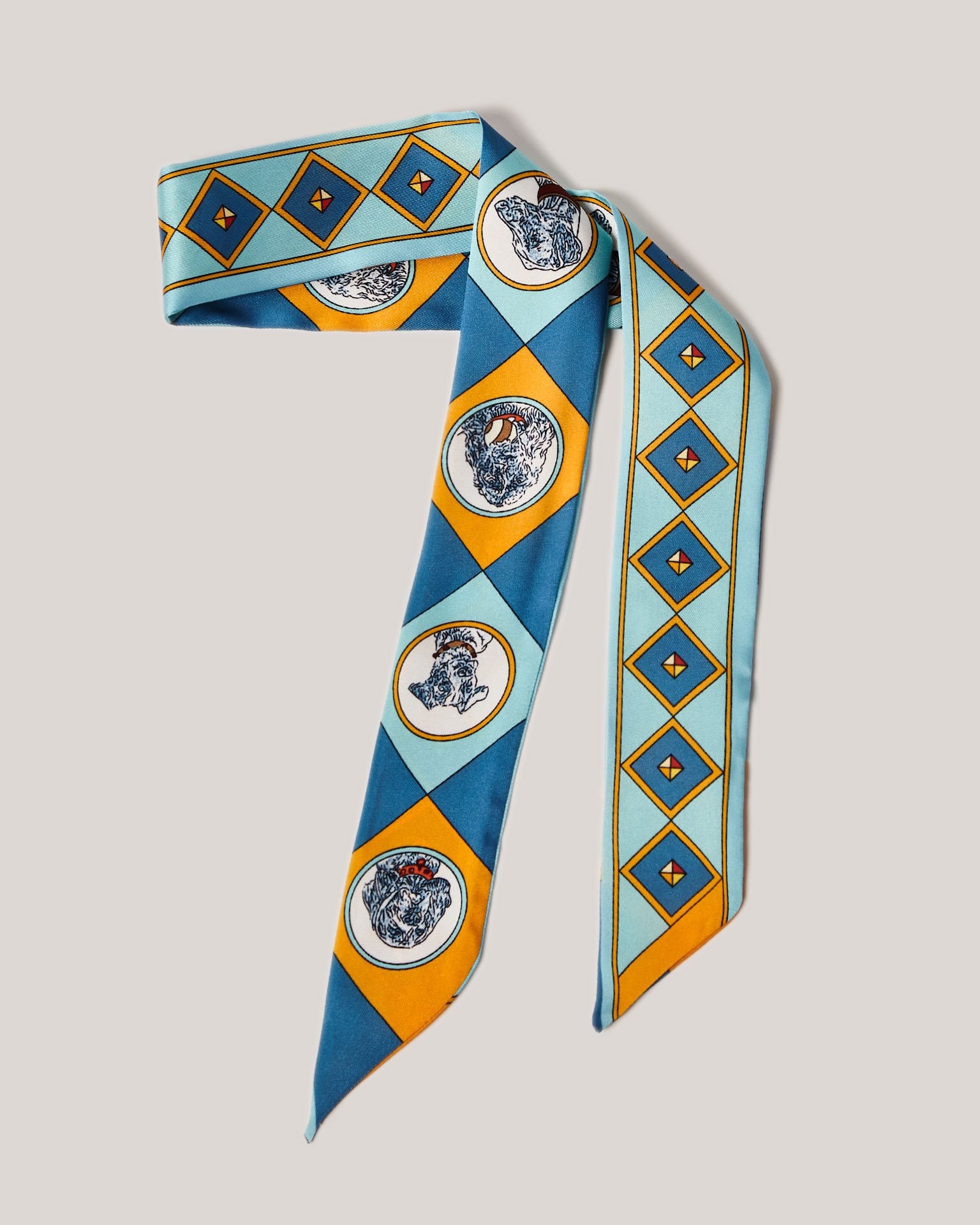 Yellow and blue ribbon, Grey-Blue — photo 2