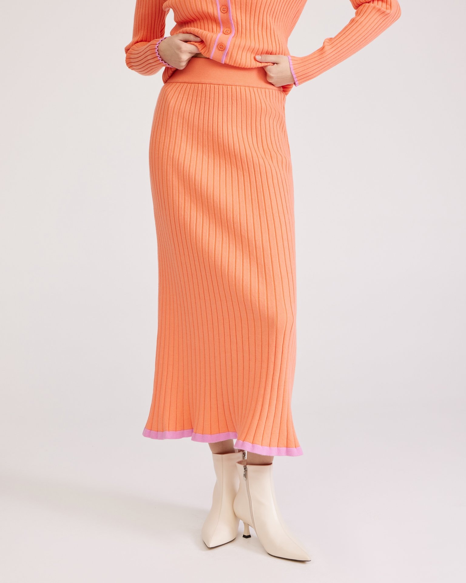 Midi skirt, Orange