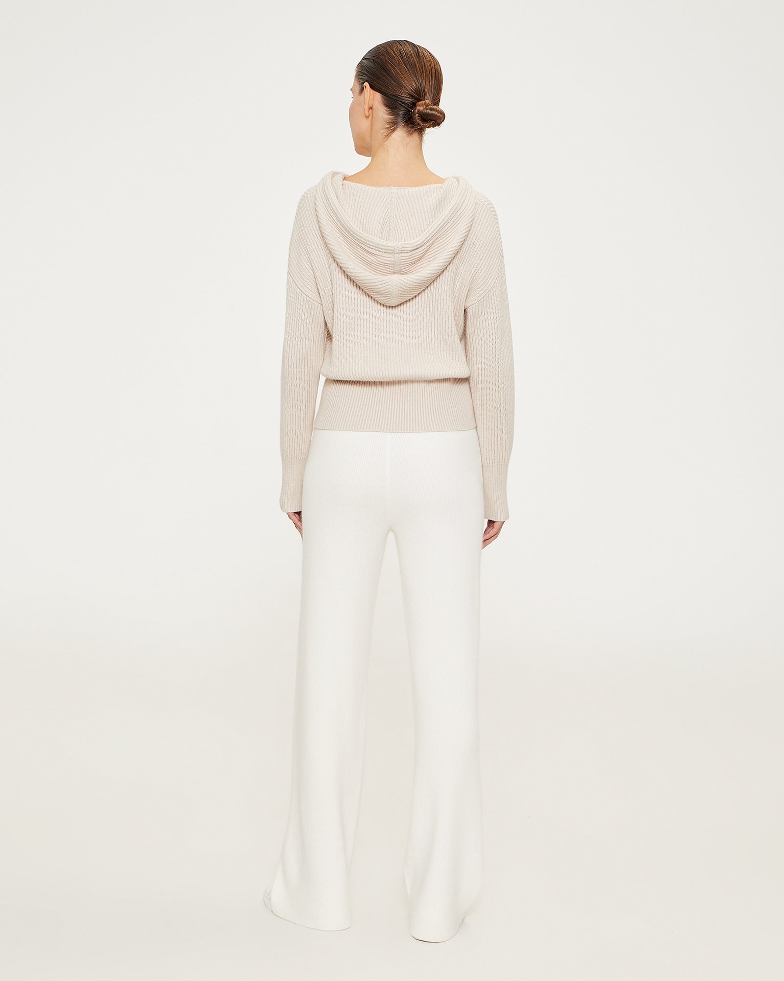 White knitted trousers, White — photo 5