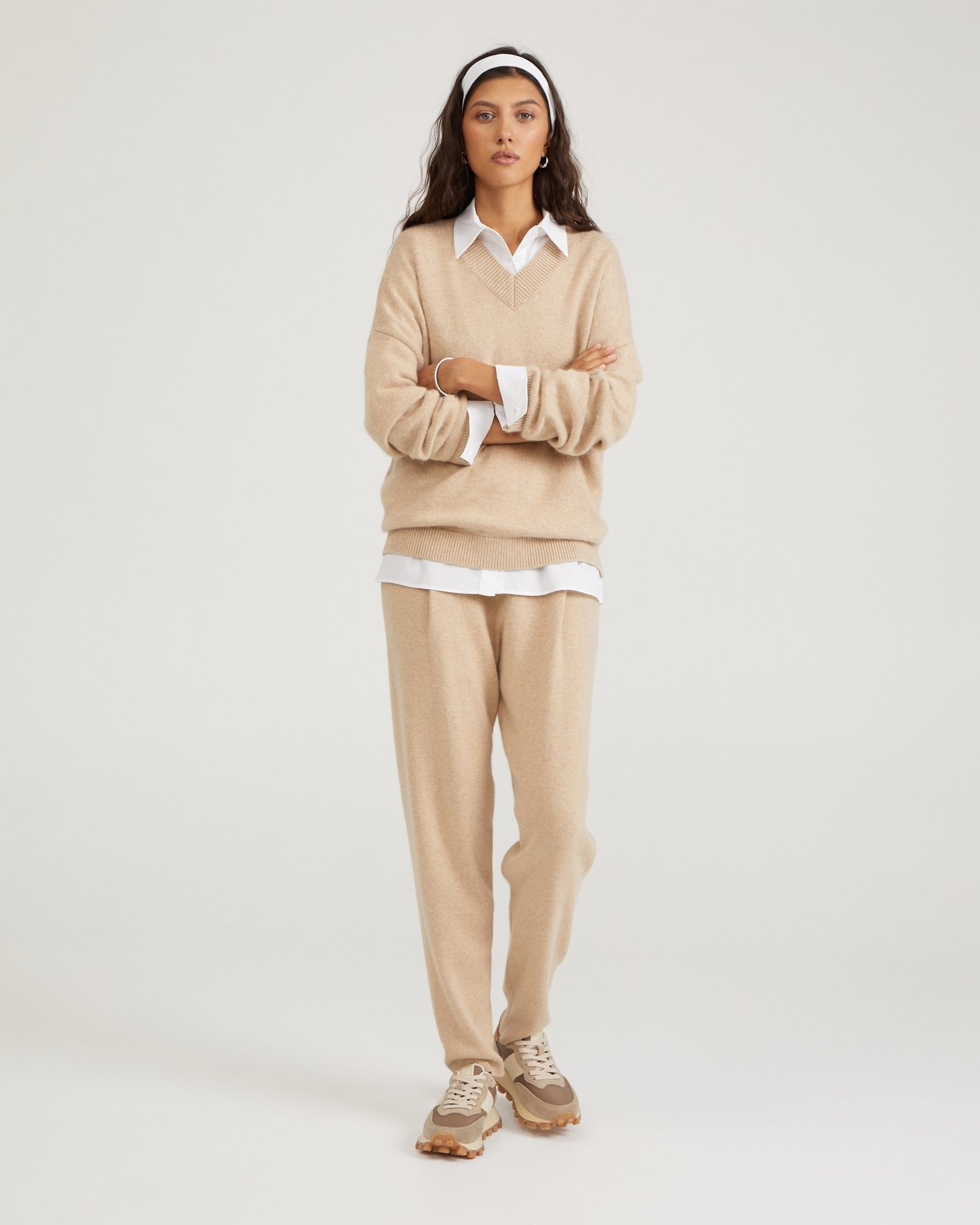 Knitted set, Beige