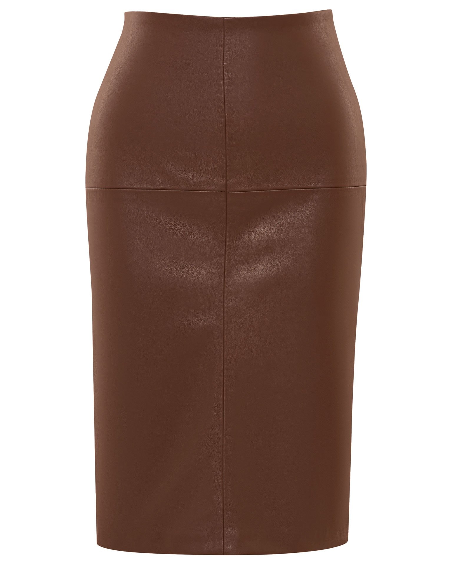 Skirt with a slit, Brown — photo 6