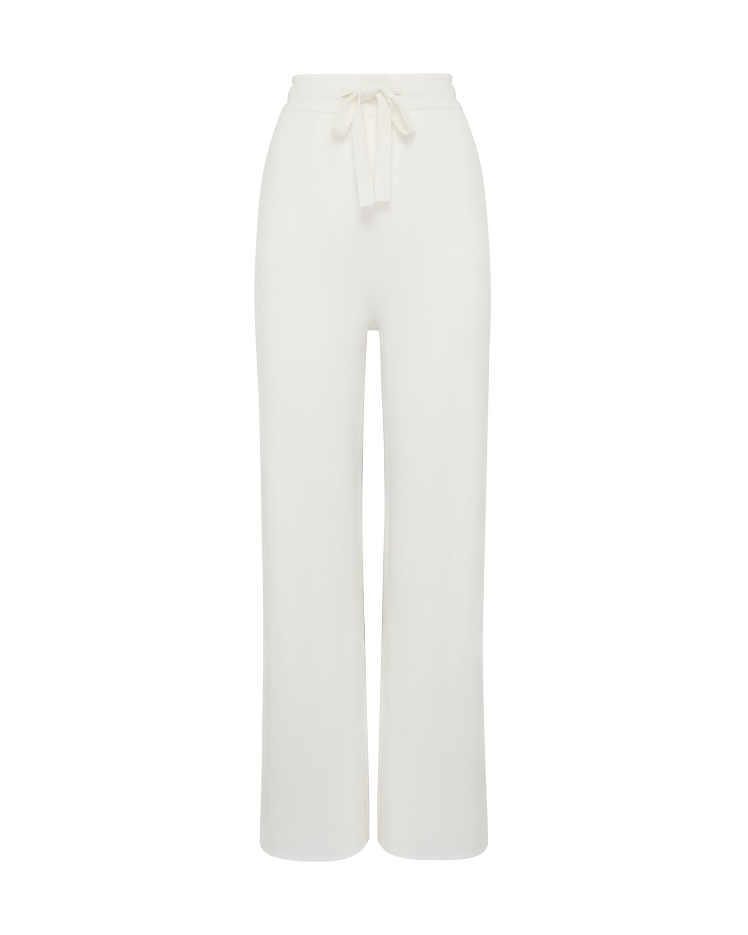 White knitted trousers, White