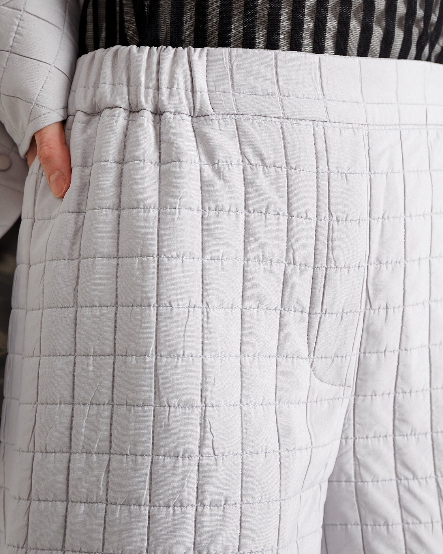 Quilted shorts, Grey — photo 6