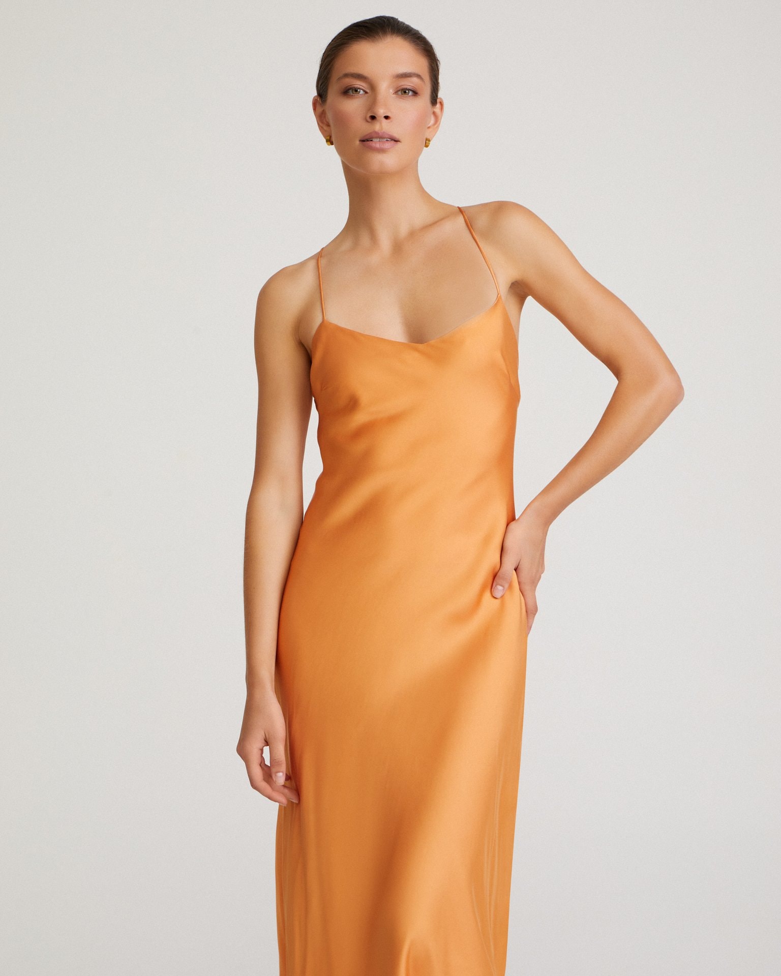 Silk dress, Orange — photo 4