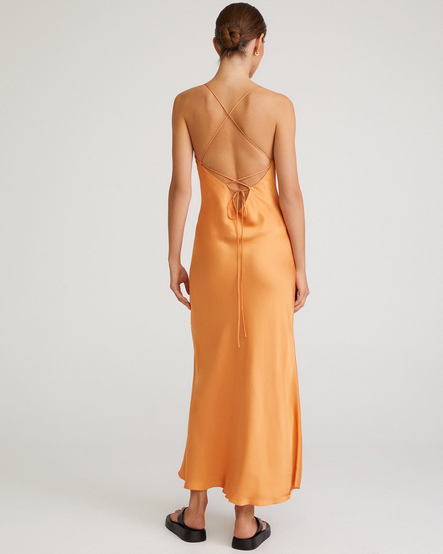 Silk dress, Orange — photo 3