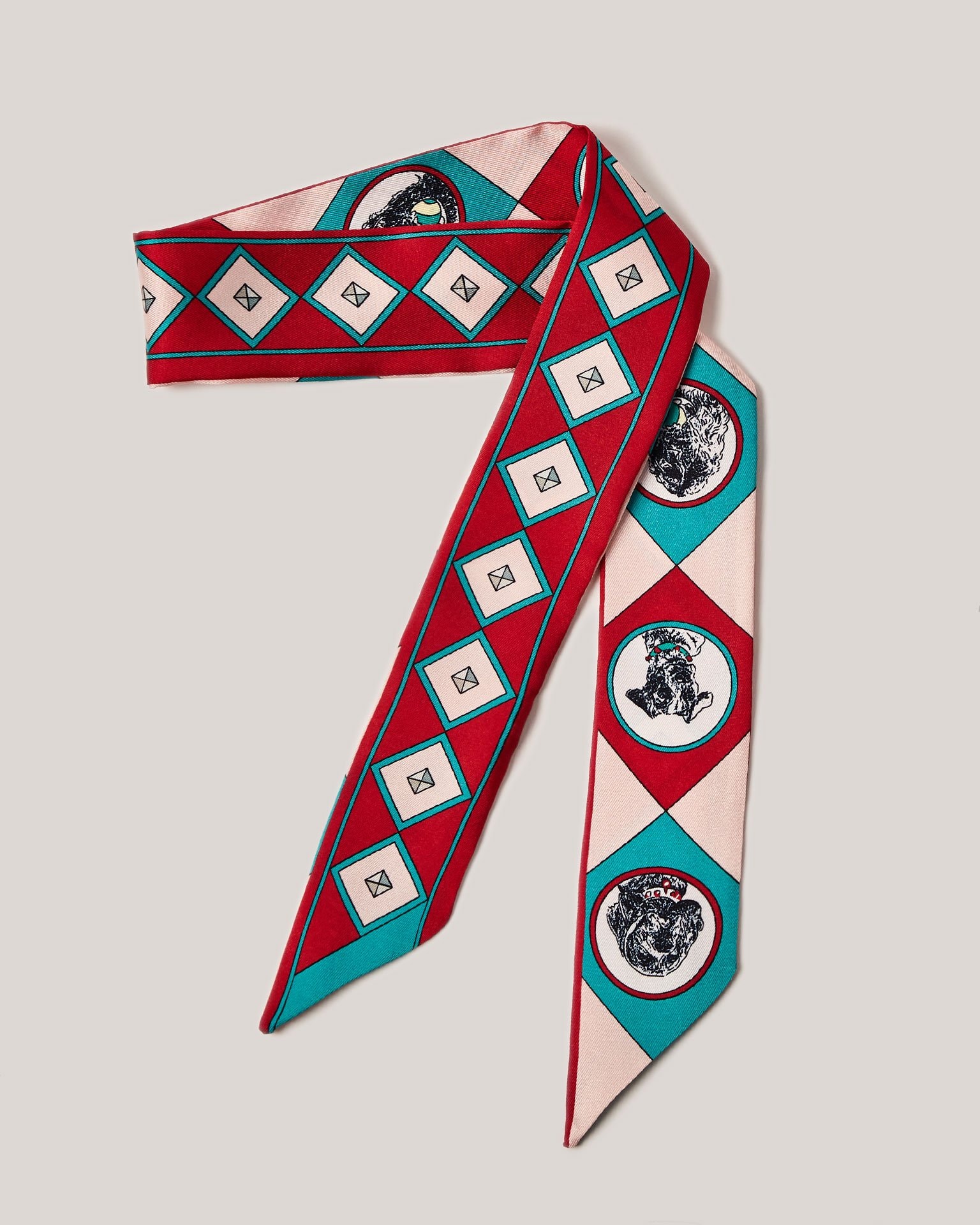 Ribbon with an original pattern, Powder — photo 2