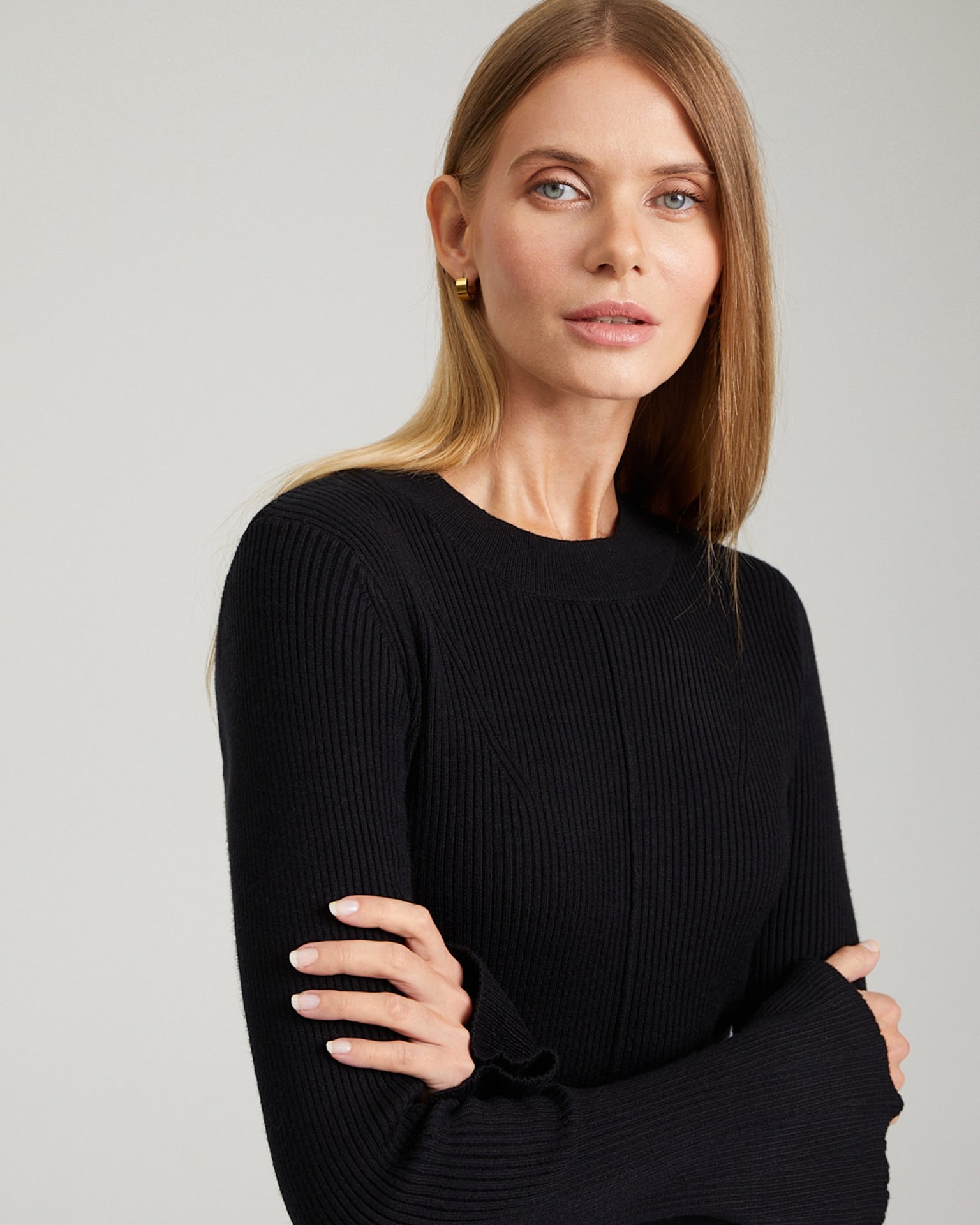 Fitted knit dress, Black — photo 5