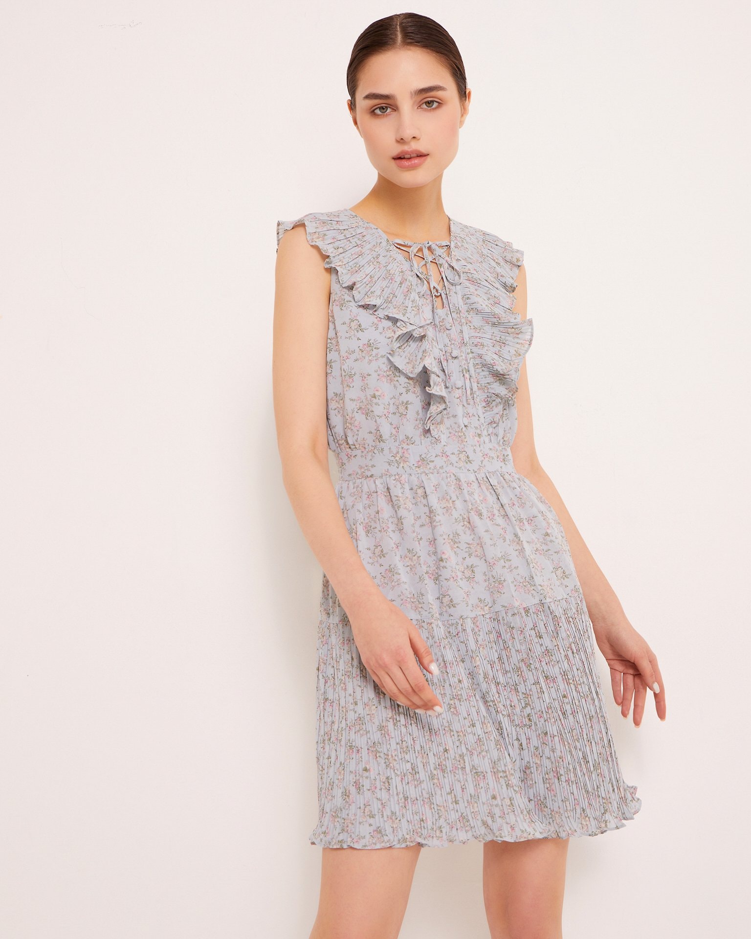 Dress with ruffles, Blue — photo 2