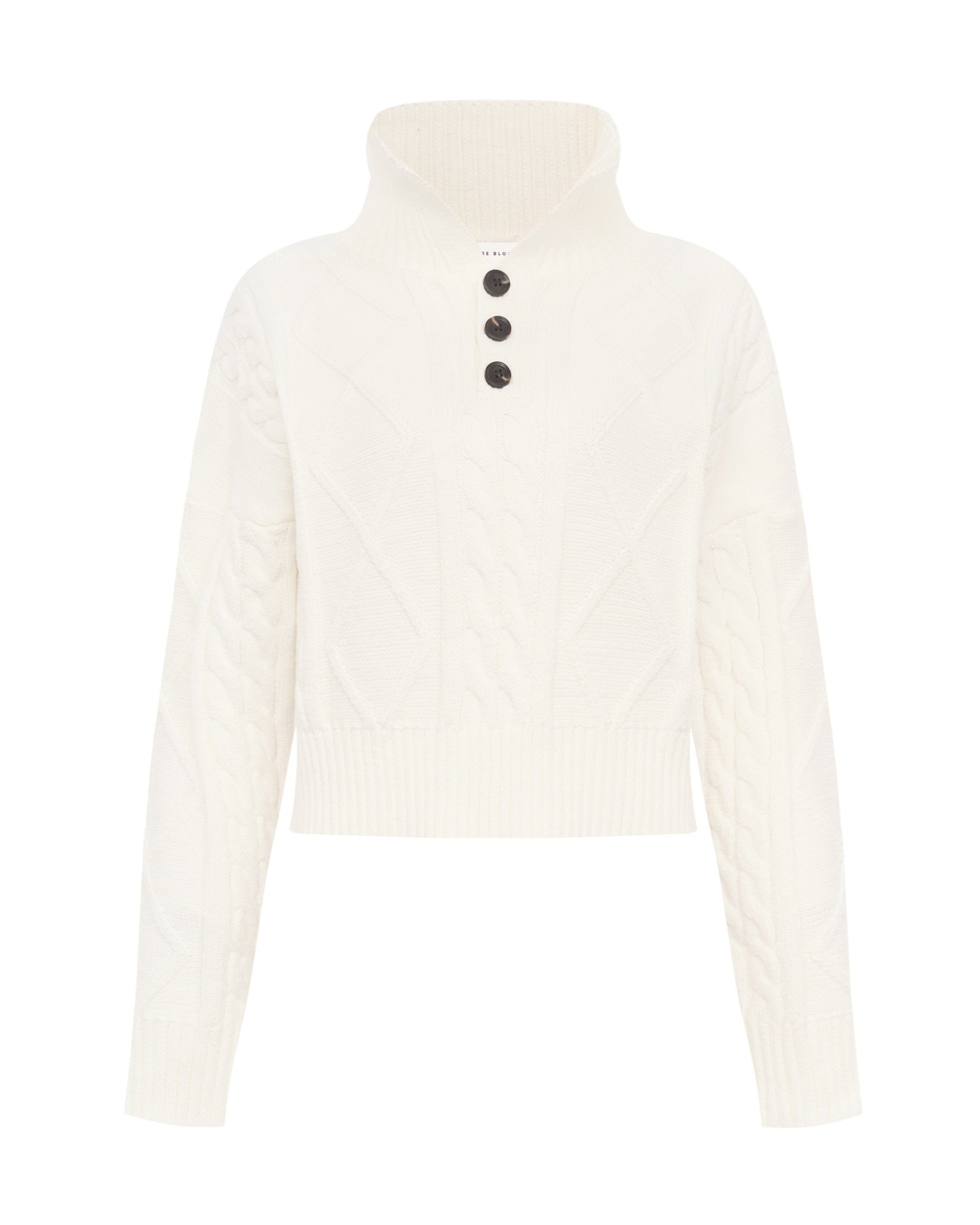 Jumper with a Collar, White — photo 9
