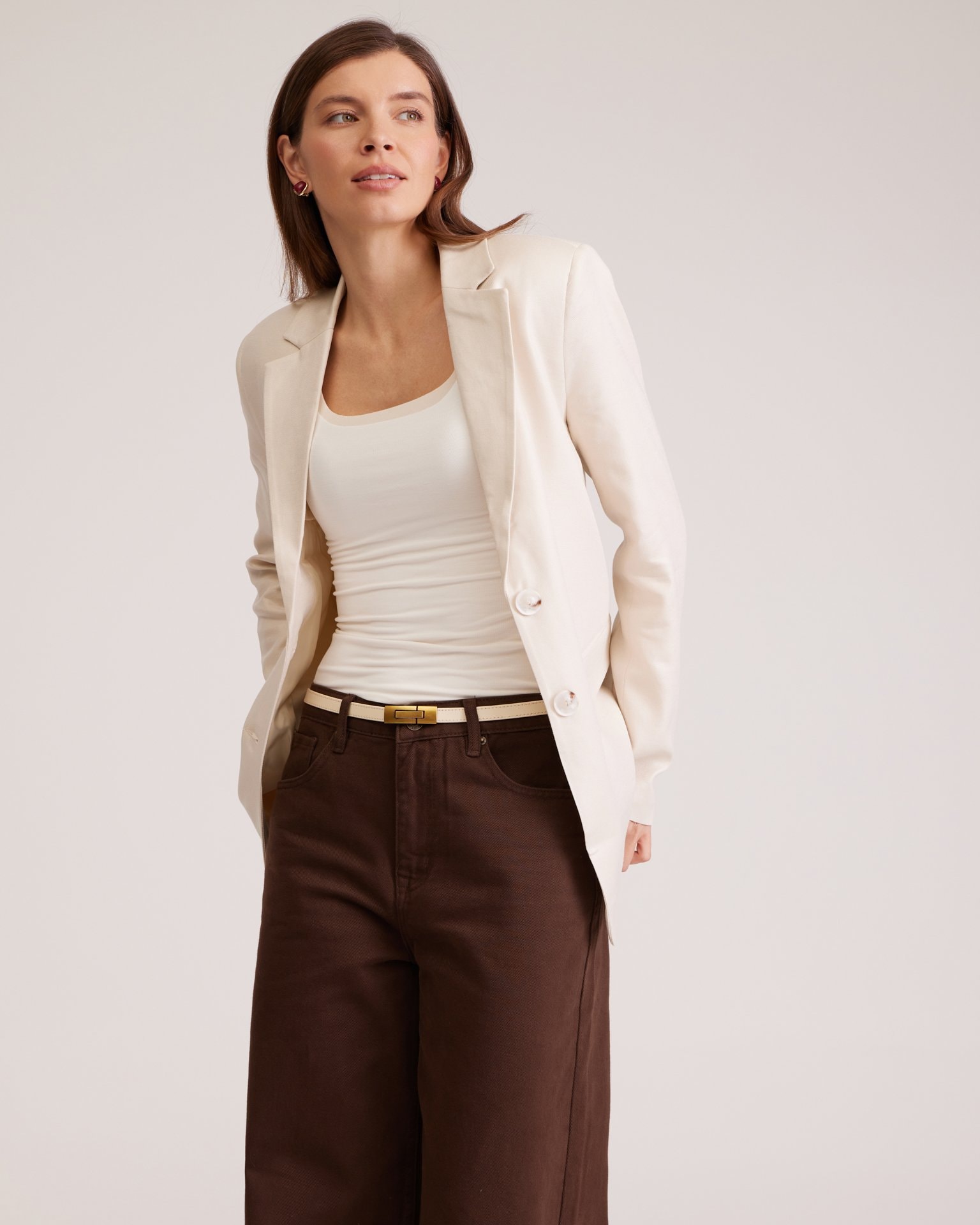 Linen Jacket, Light Beige
