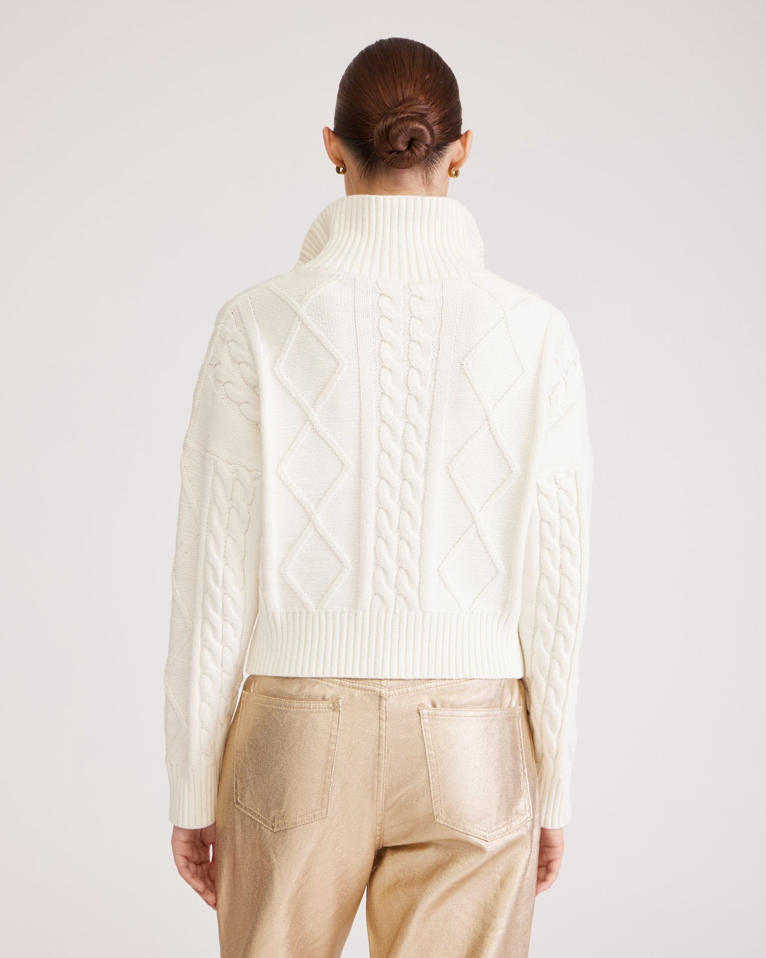 Jumper with a Collar, White — photo 6