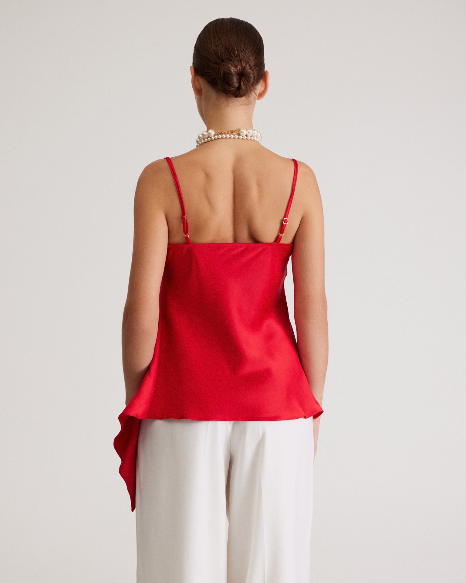 Satin top, Red — photo 8